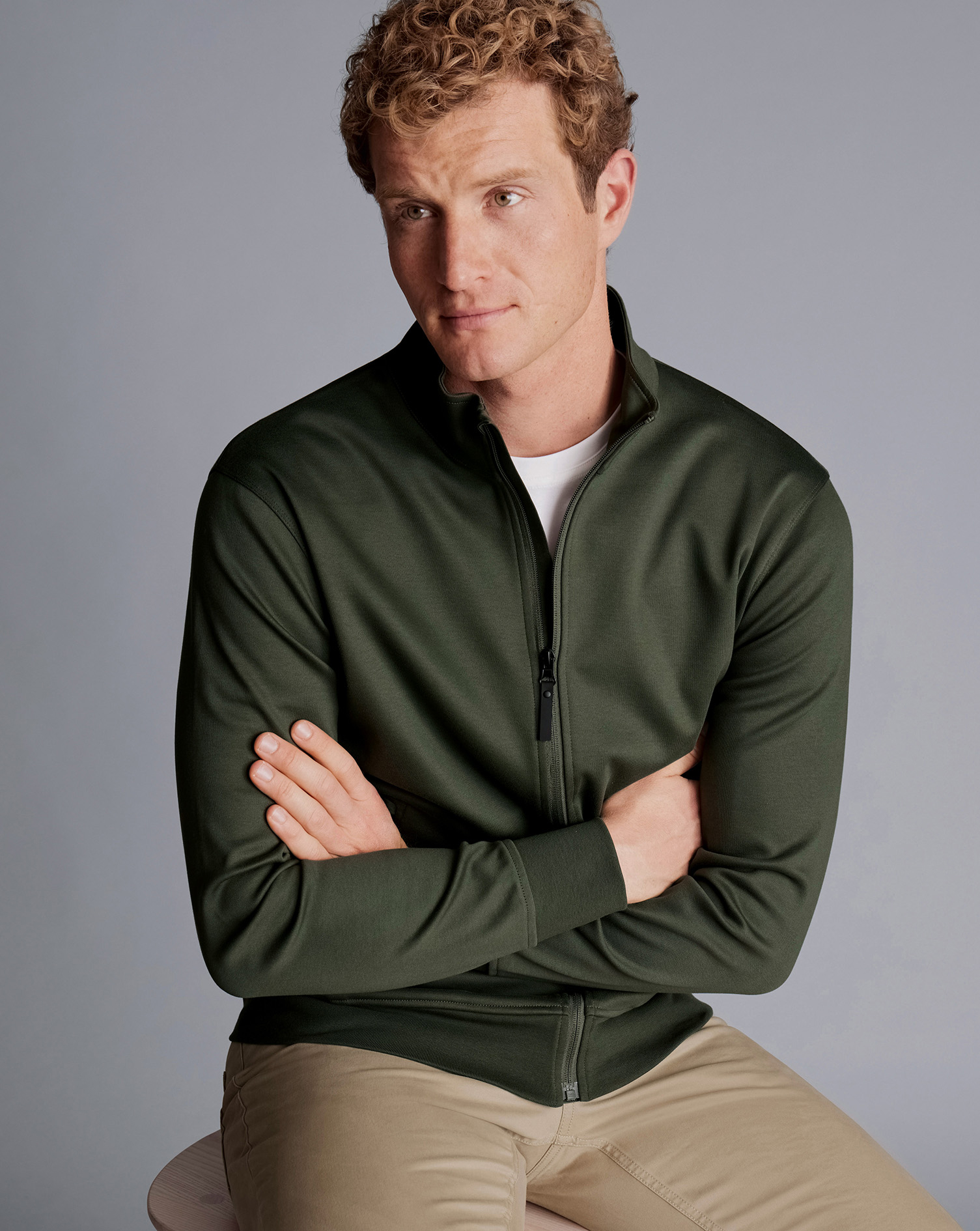 Performance Funnel Neck Jacket - Olive