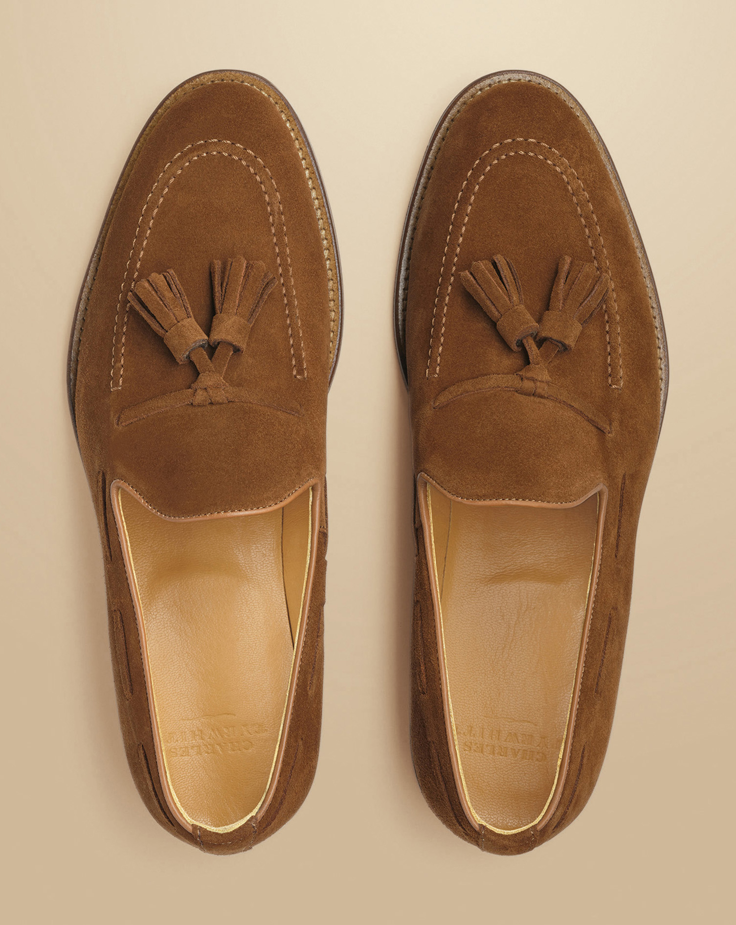 Suede Tassel Loafers - Chestnut Brown