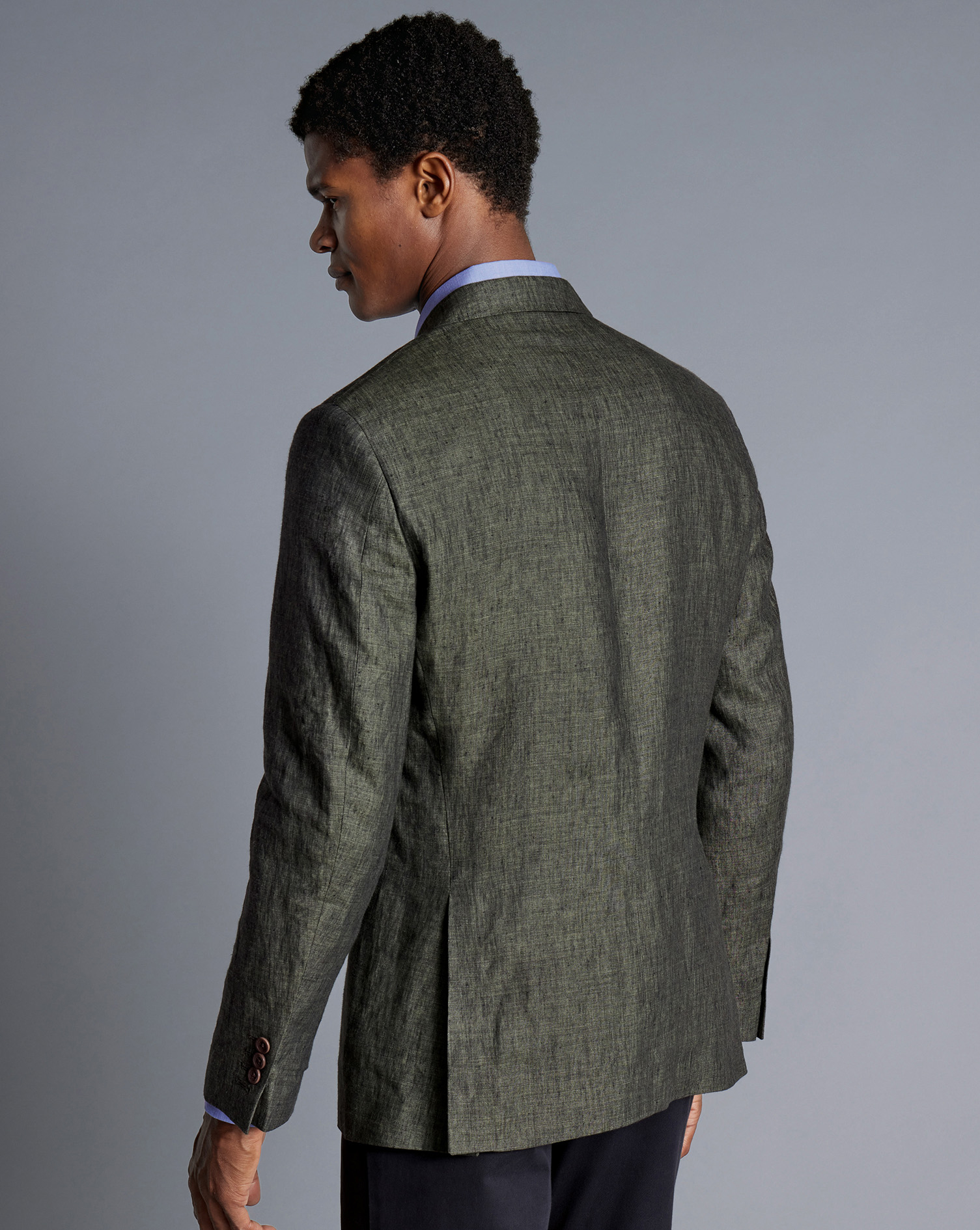 Linen Jacket - Forest Green