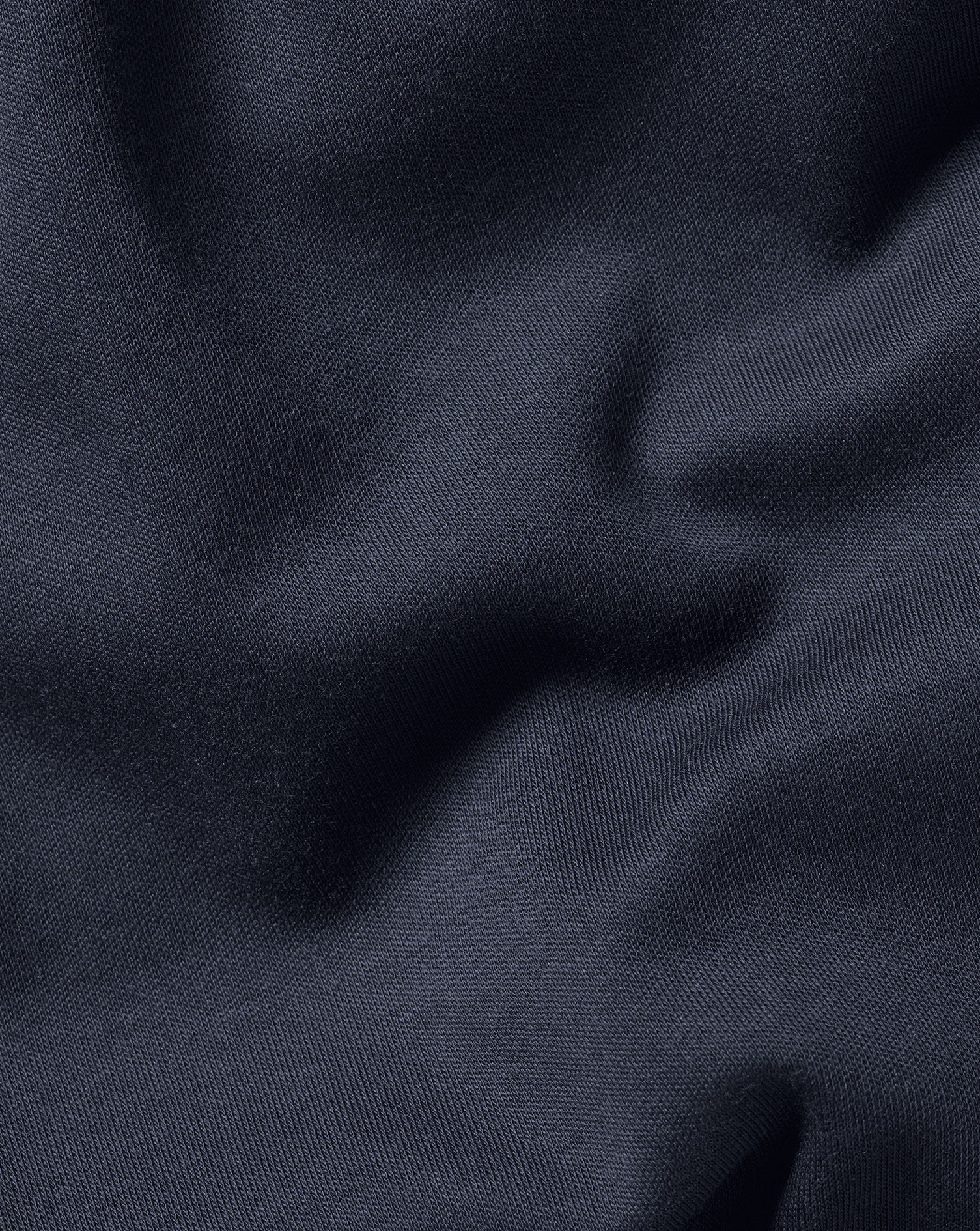 Zip-Neck Jersey Polo - Navy