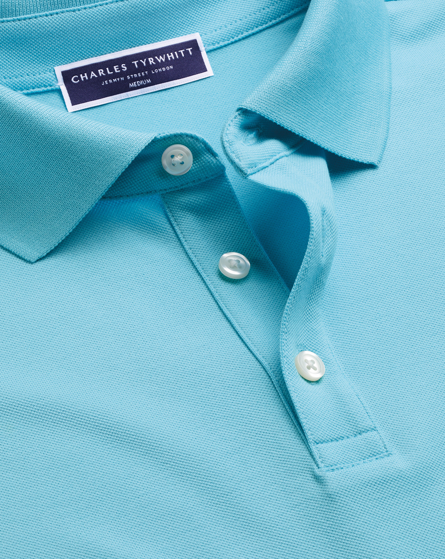 Tyrwhitt Pique Polo - Aqua