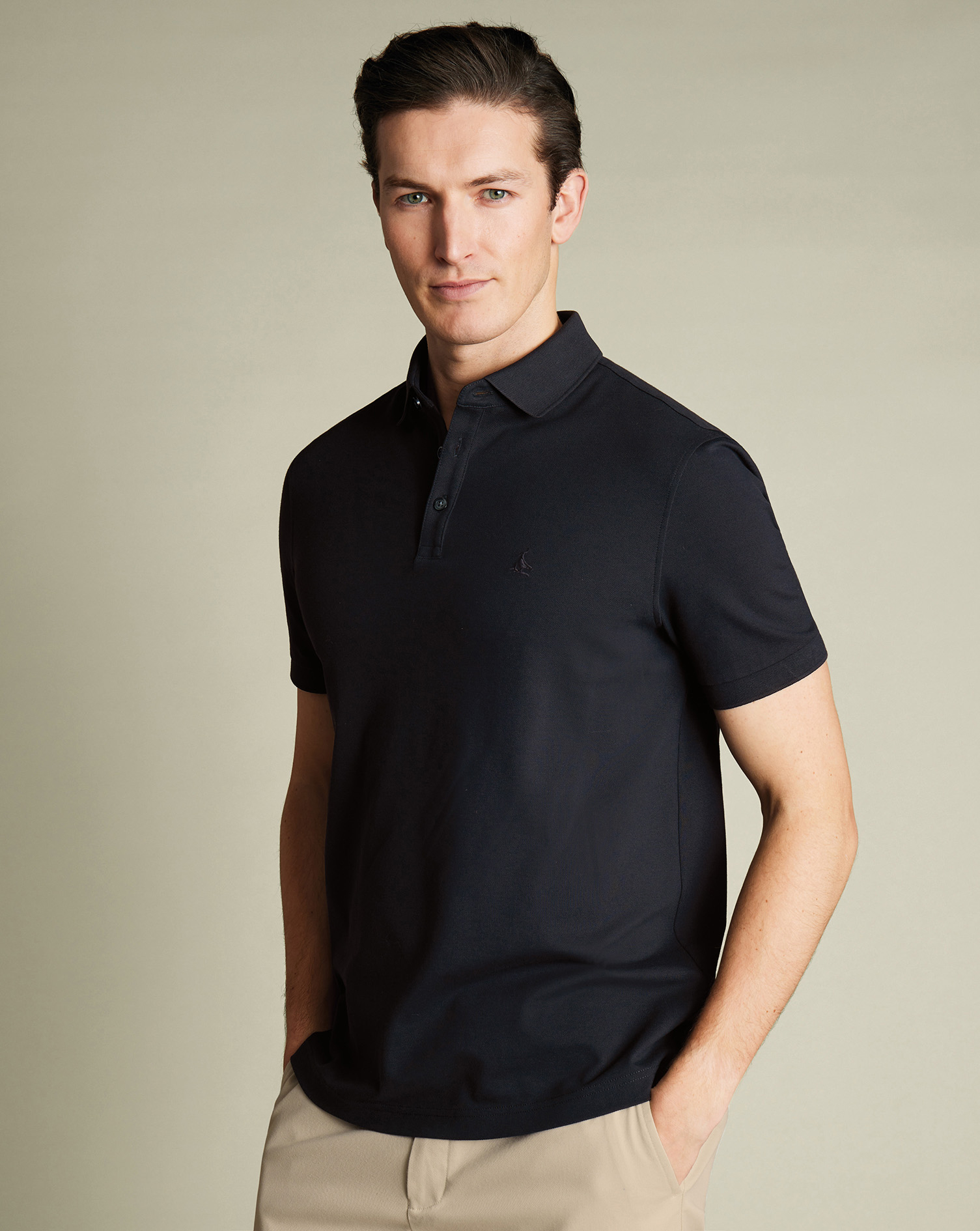 Charles Tyrwhitt Tyrwhitt Piqué-Polo - Schwarz