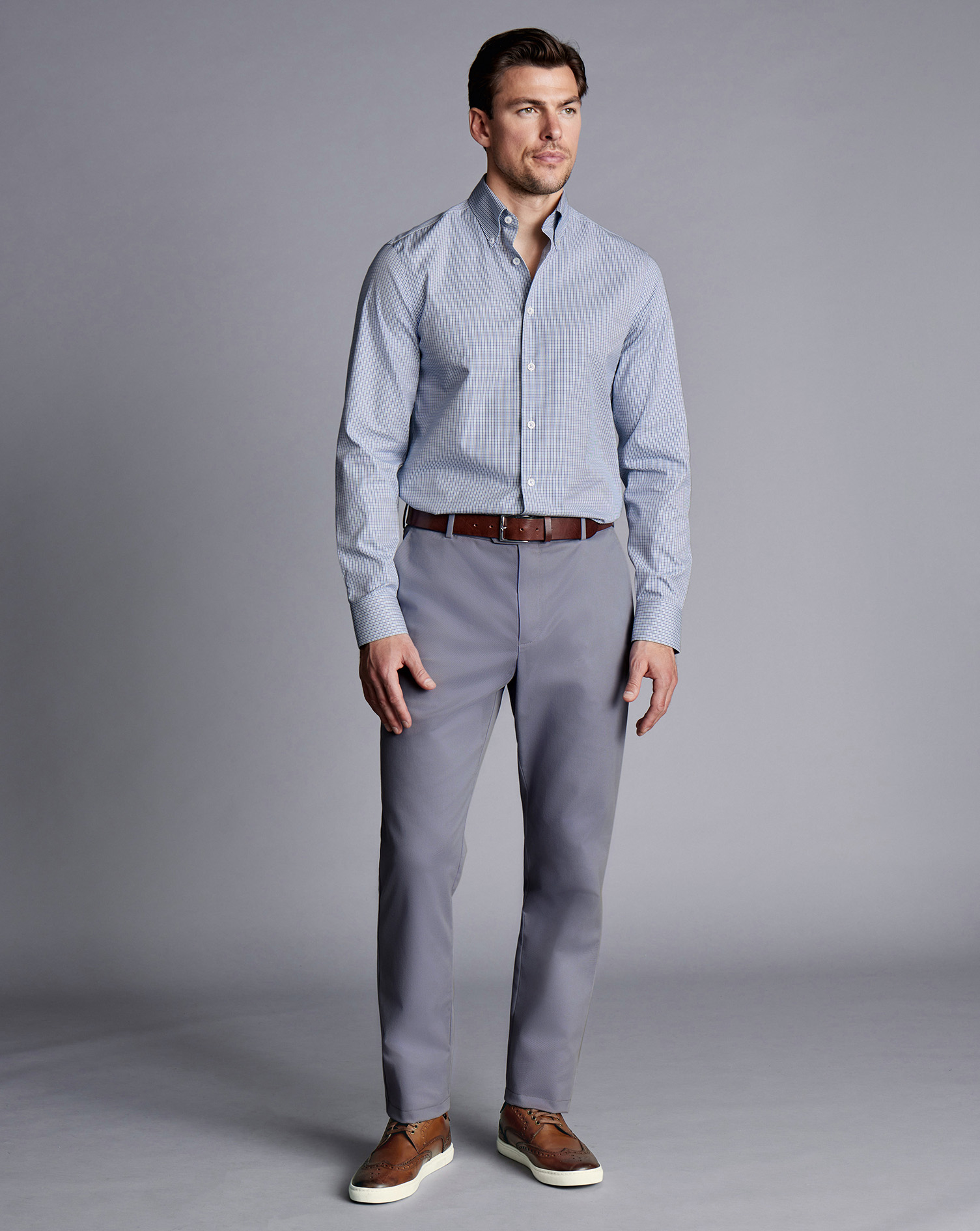 Ultimate Non-Iron Chinos - Heather Blue