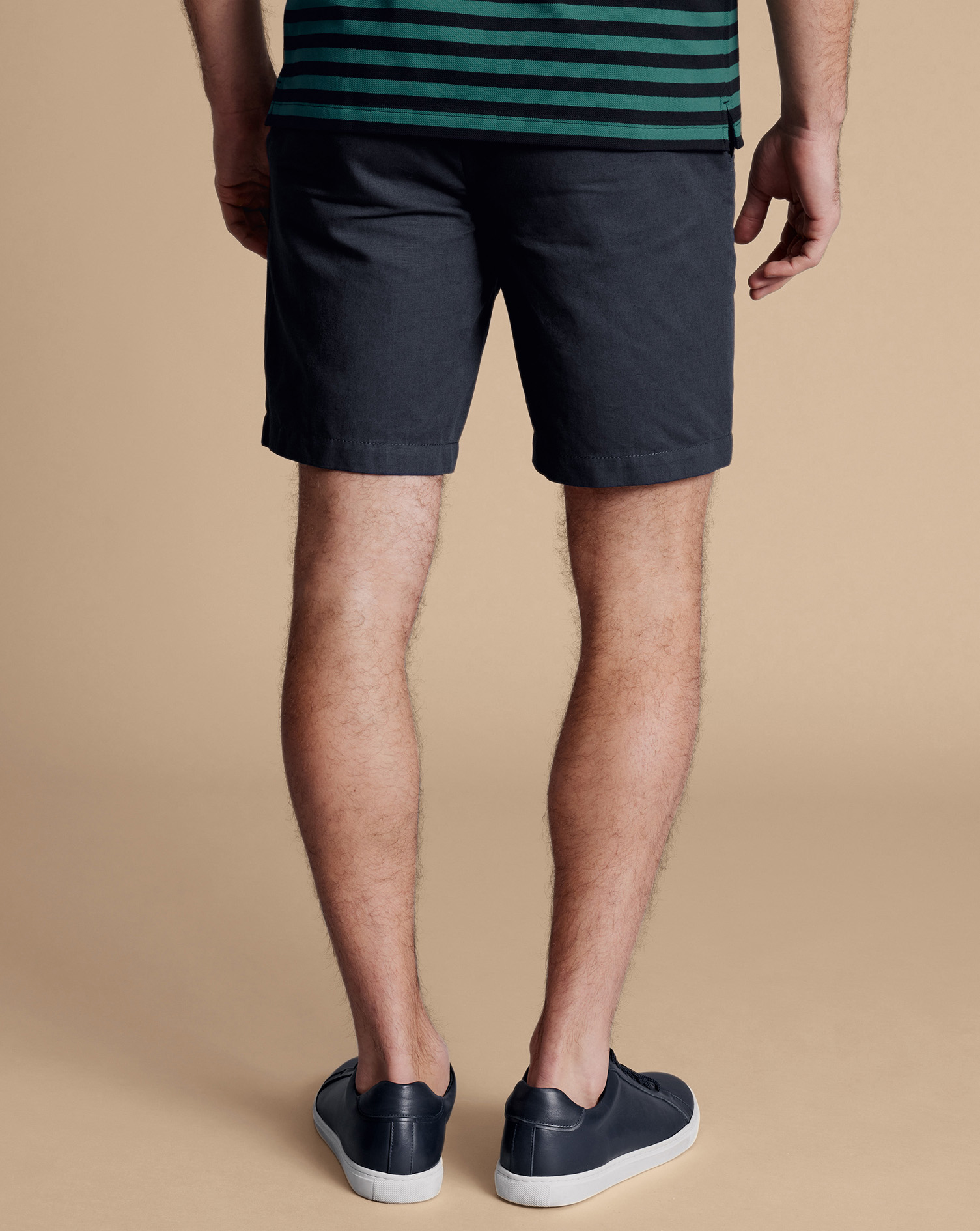 Cotton Linen Shorts - Ink Blue