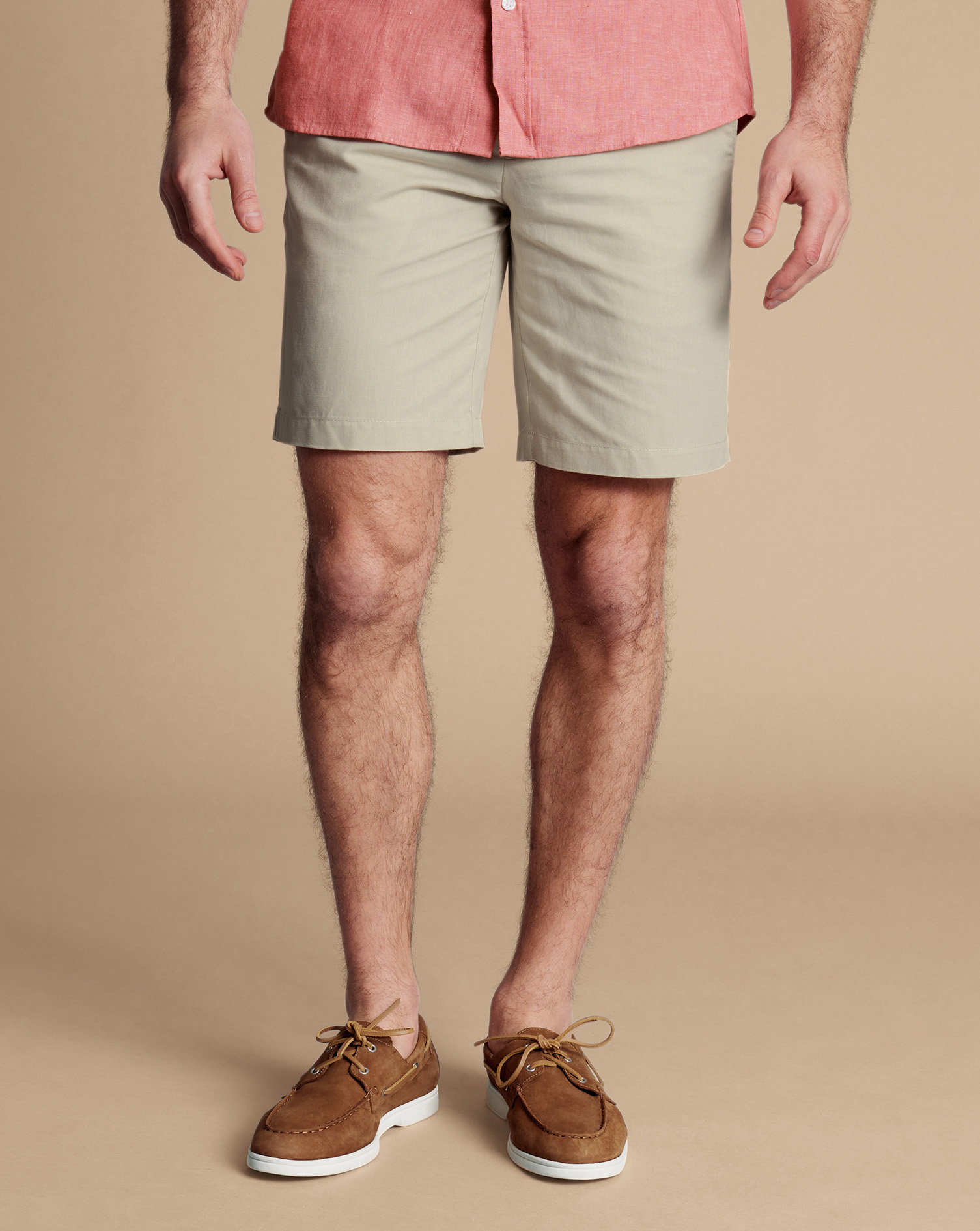 Cotton Linen Shorts - Stone