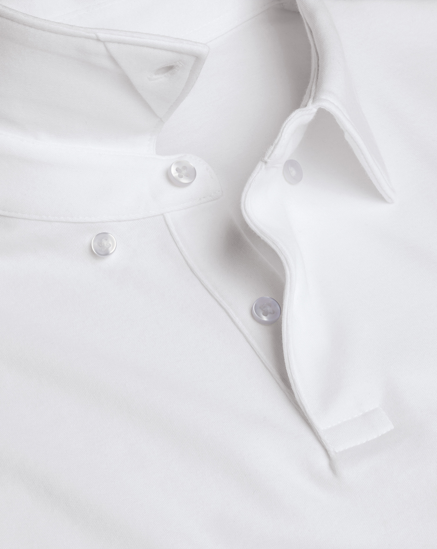 Long Sleeve Performance Jersey Polo - White