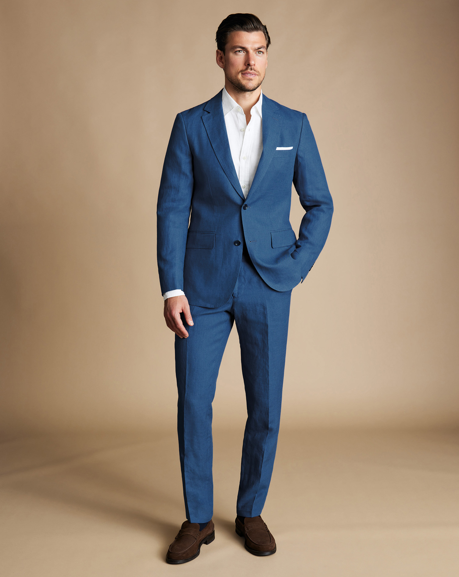 Linen Jacket - Royal Blue