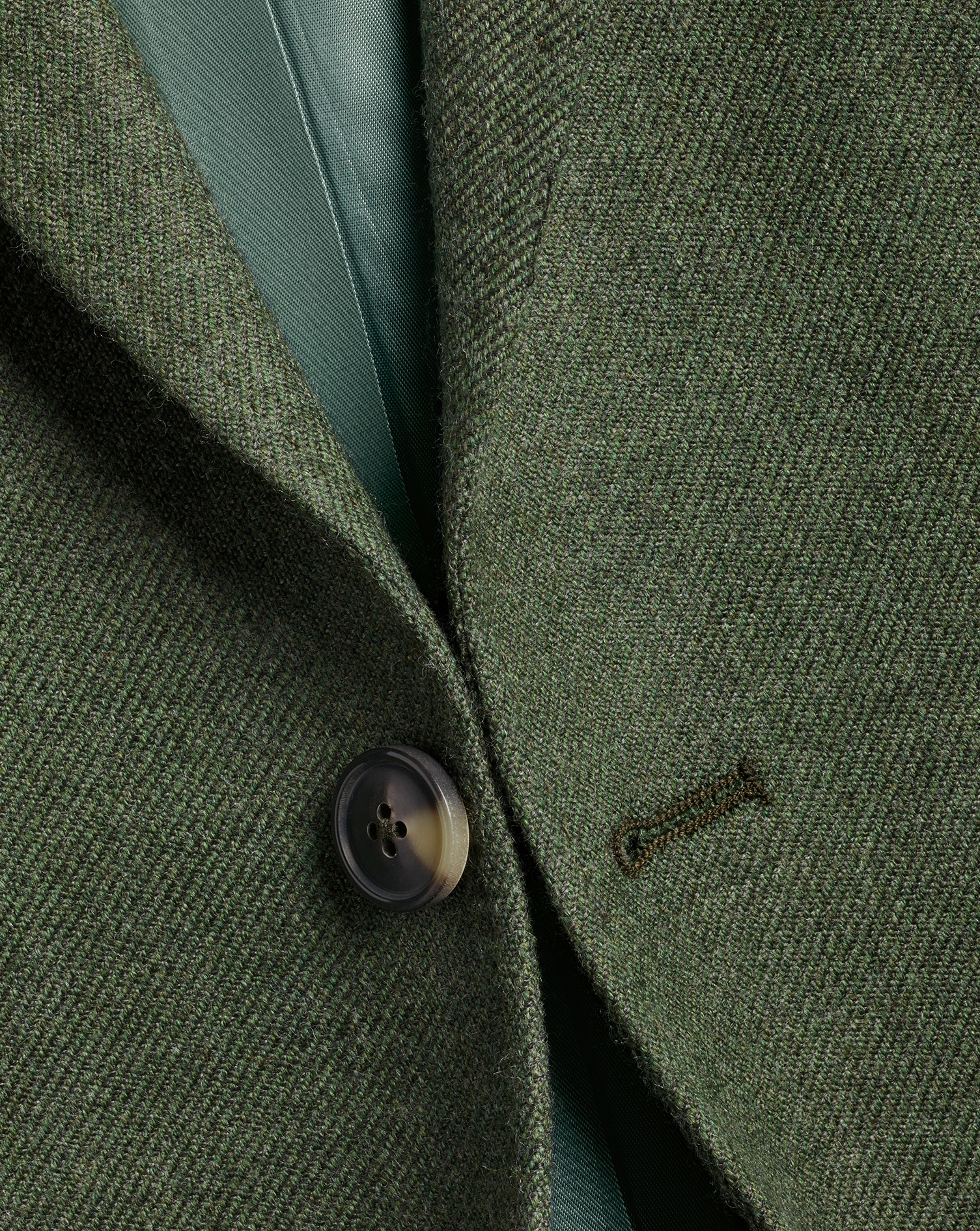 Twill Wool Texture Jacket - Sage Green