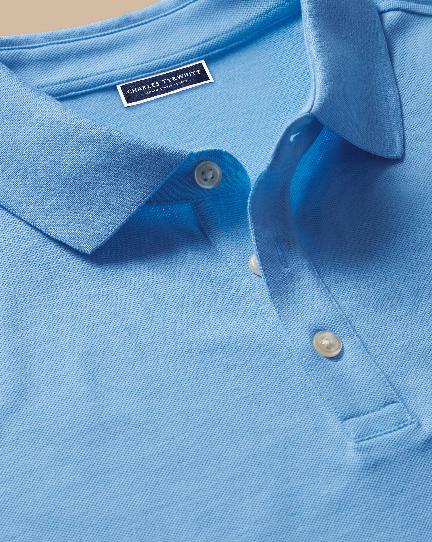 Tyrwhitt Pique Polo - Light Blue