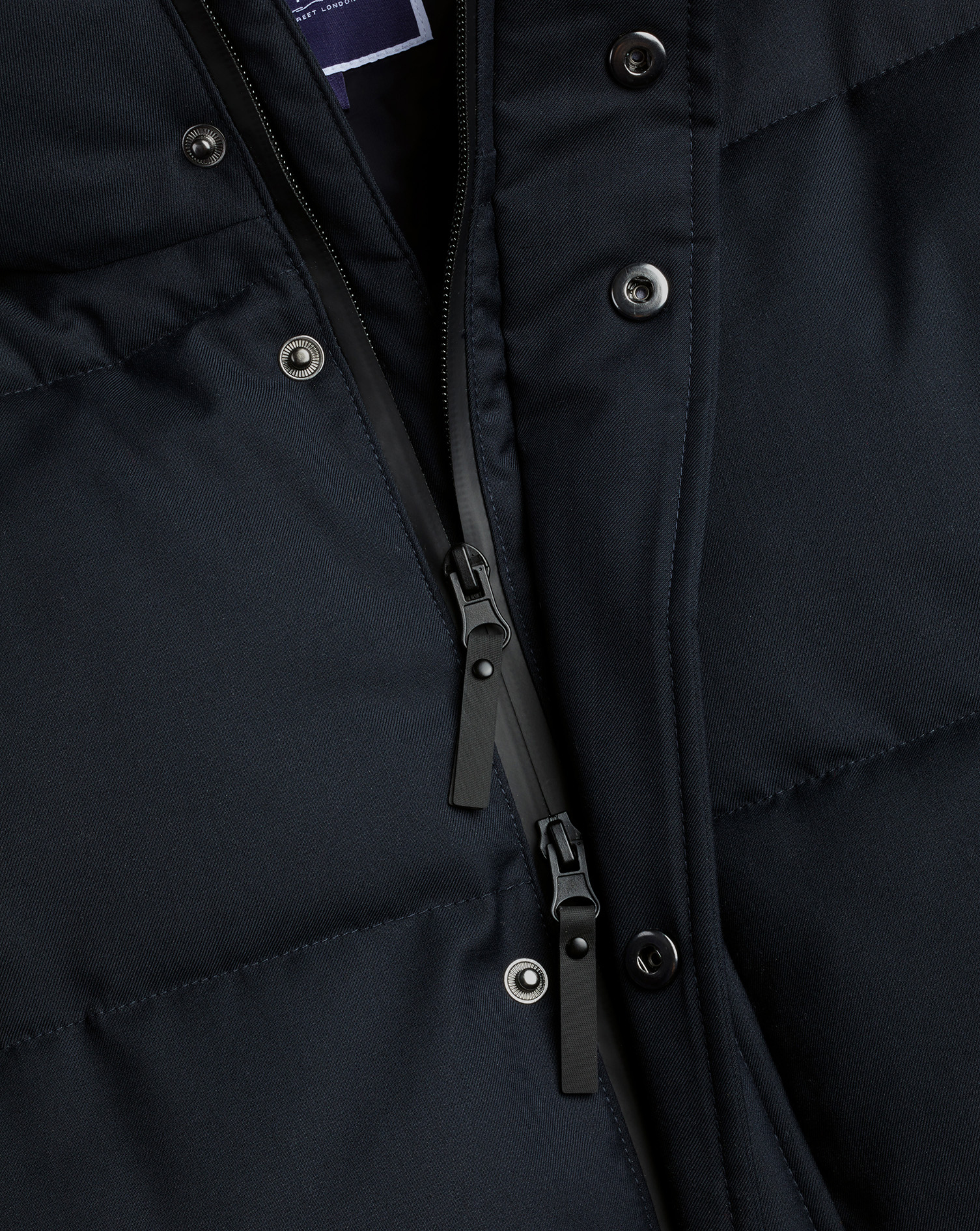 Quilted Puffer Coat - Navy