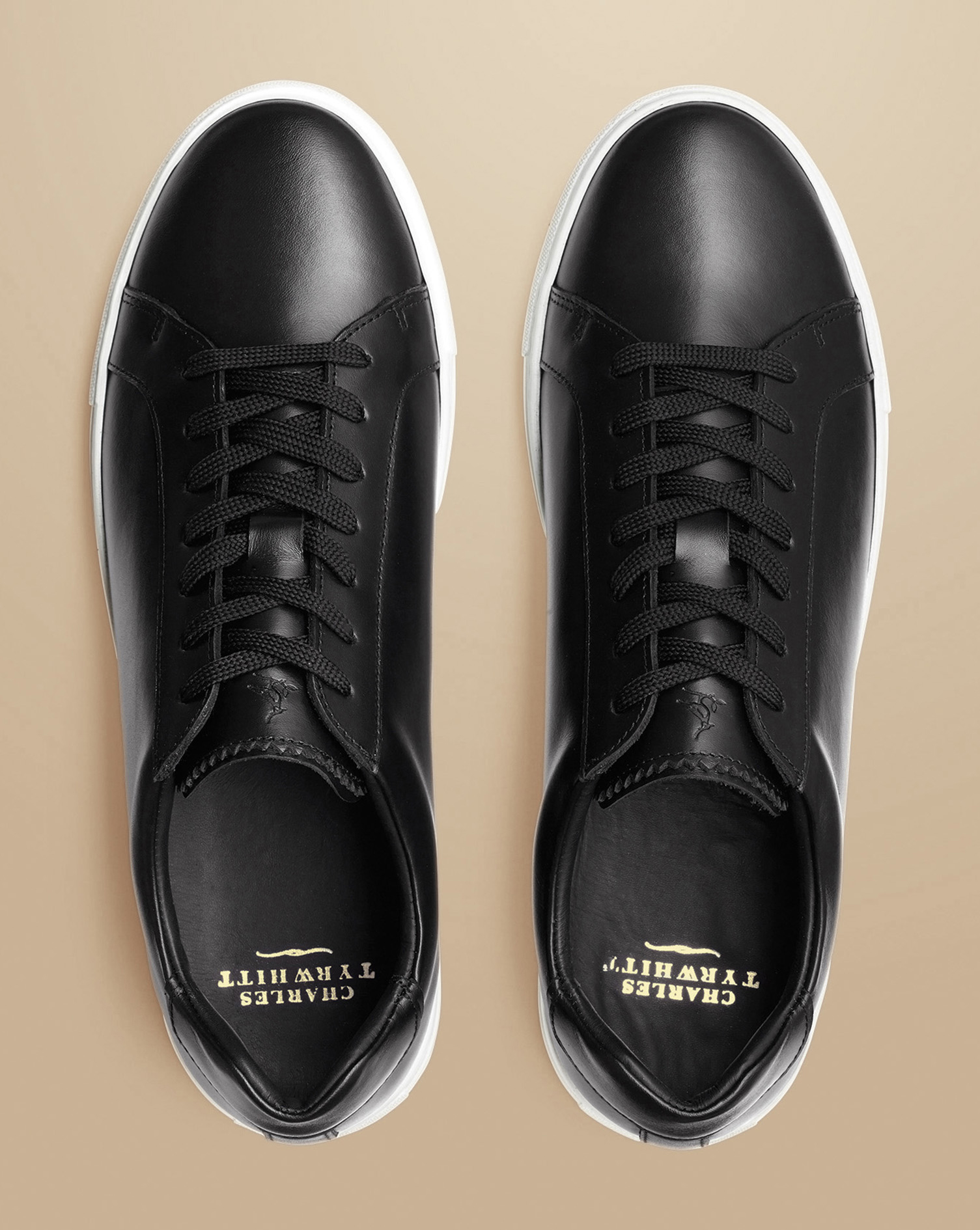 Leather Trainers - Black