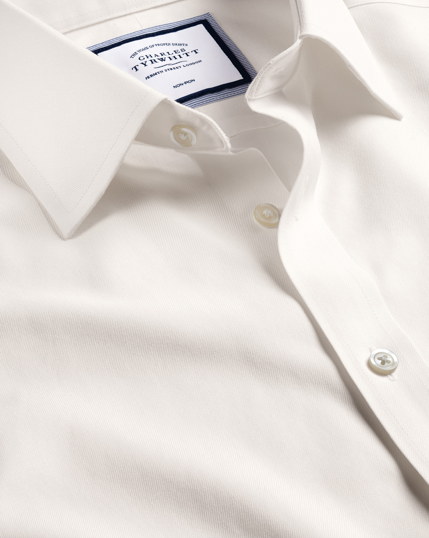 Non-Iron Twill Shirt - Ivory