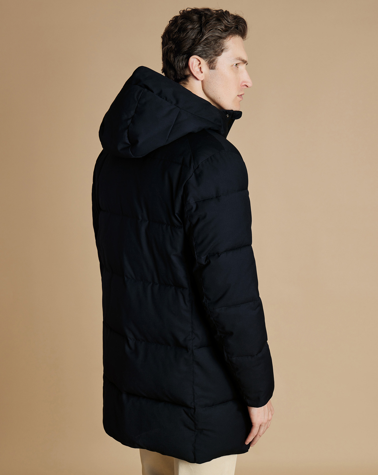 Quilted Puffer Coat - Navy