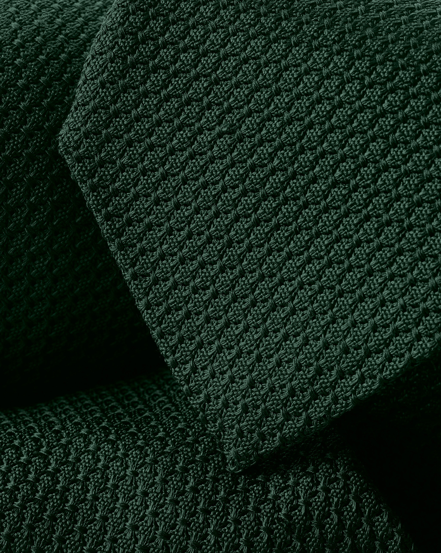 Silk Grenadine Italian Tie - Dark Green