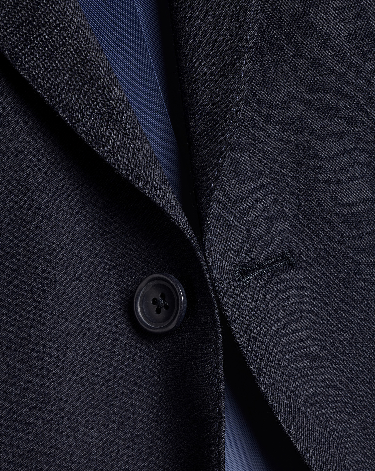 Natural Stretch Twill Suit Jacket - Navy