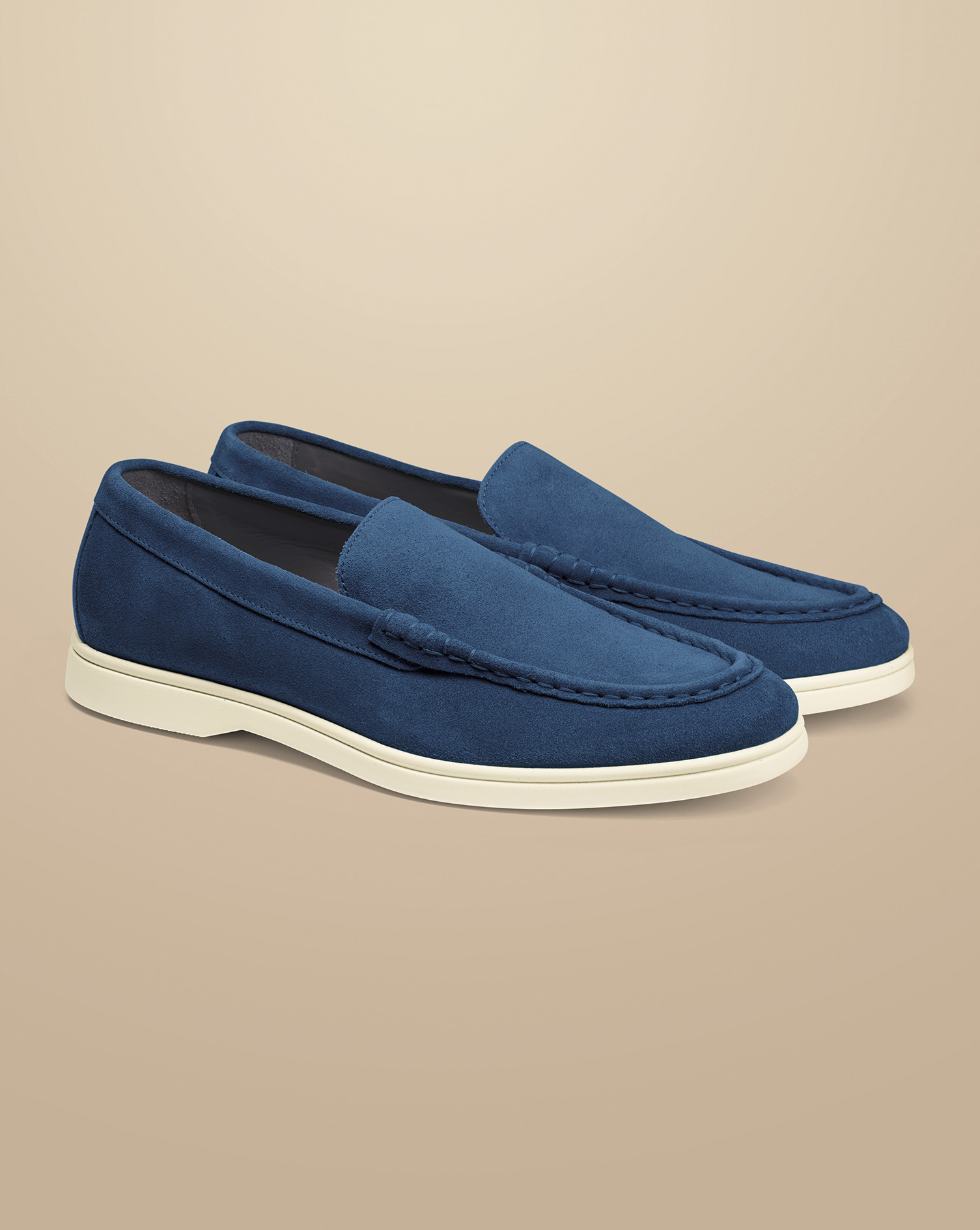 Suede Slip On Loafer - Ocean Blue