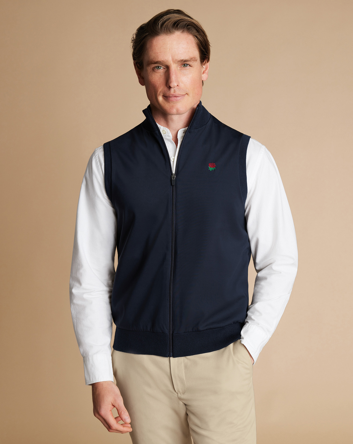 England Rugby Hybrid Gilet - Navy