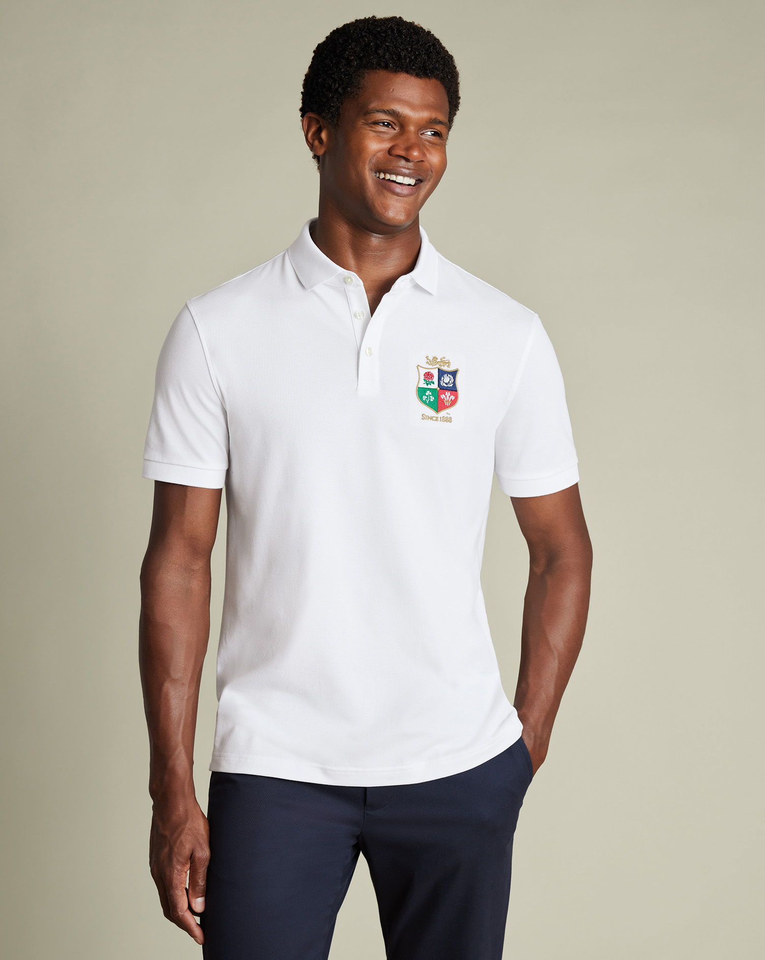 Charles Tyrwhitt The Lions Tyrwhitt Piqué-Polo - Weiß