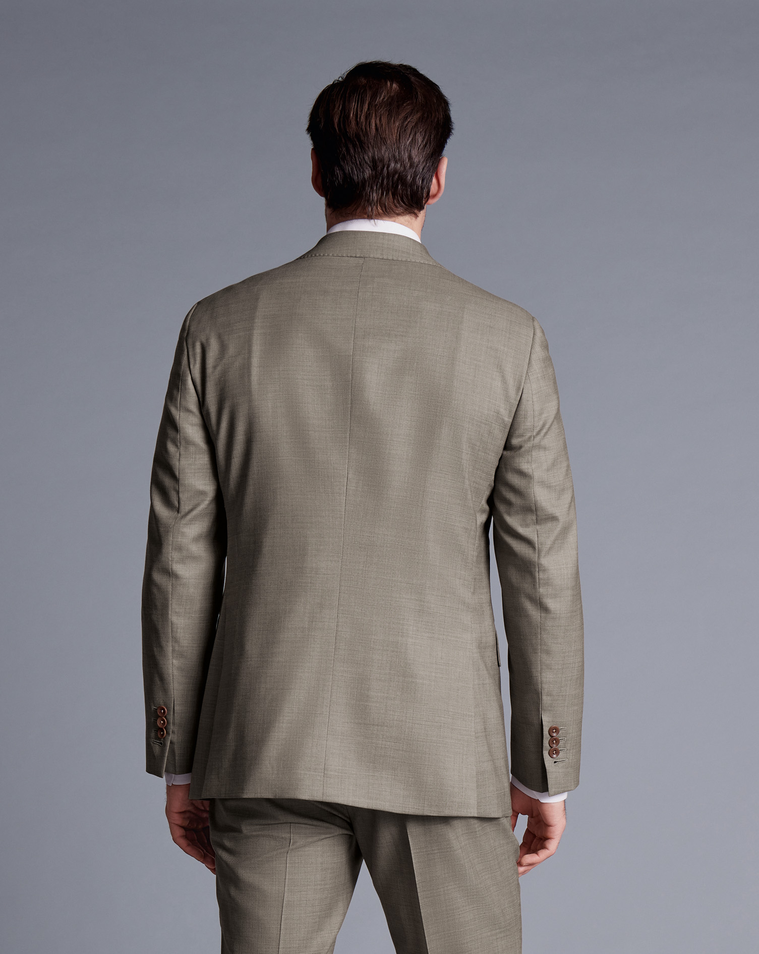 Sharkskin Suit Jacket - Taupe