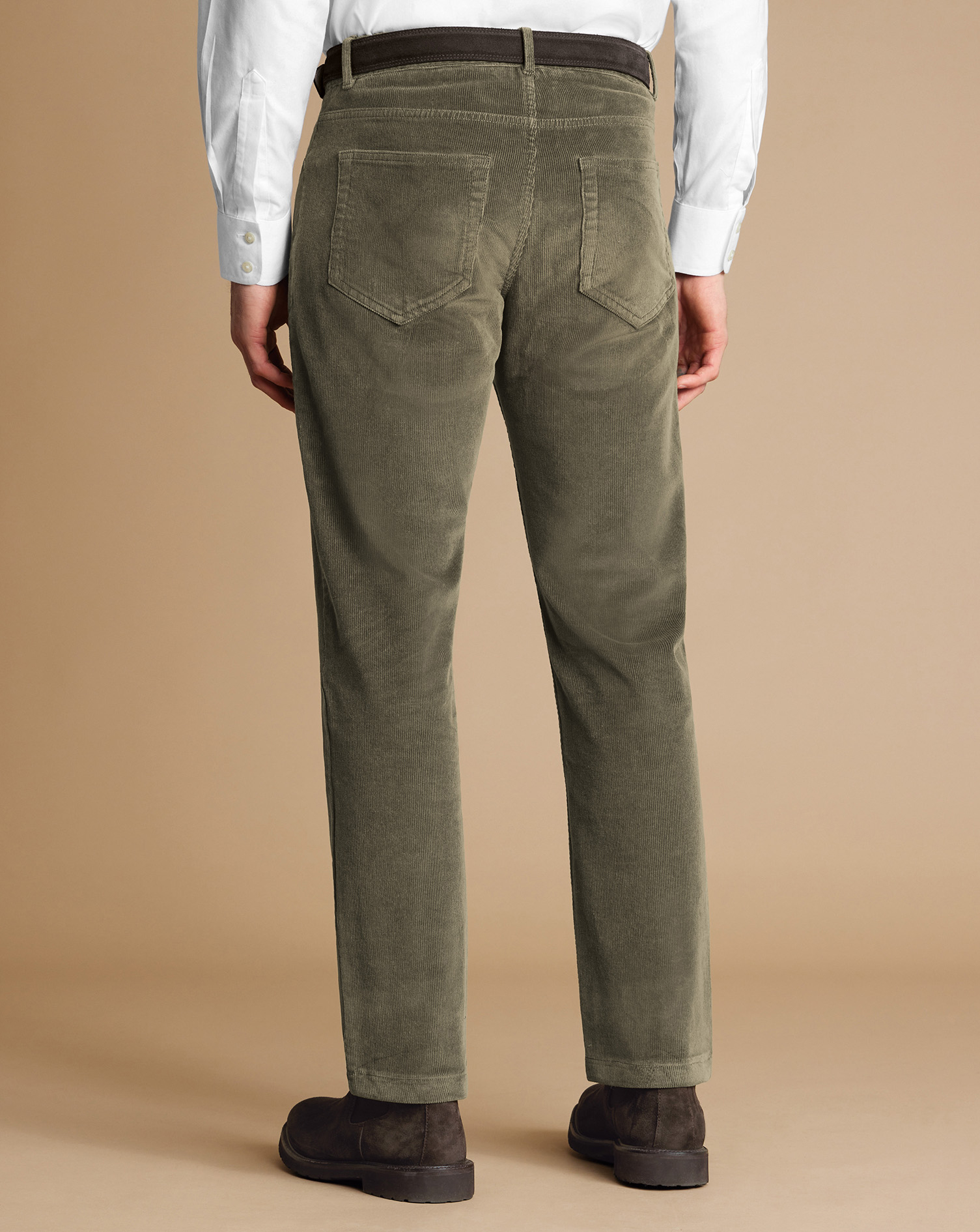 Cord 5 Pocket Jeans - Olive Green