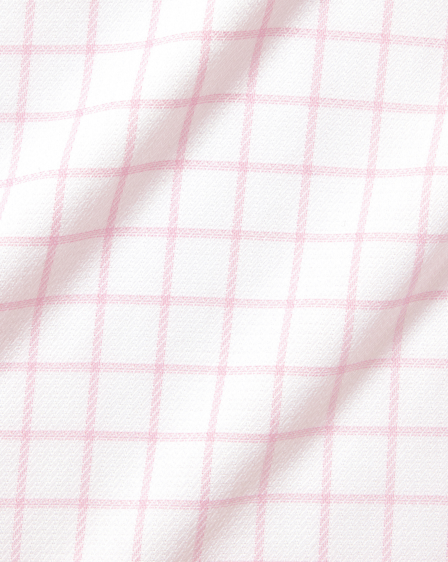 Cutaway Collar Non-Iron Henley Weave Check Shirt - Light Pink