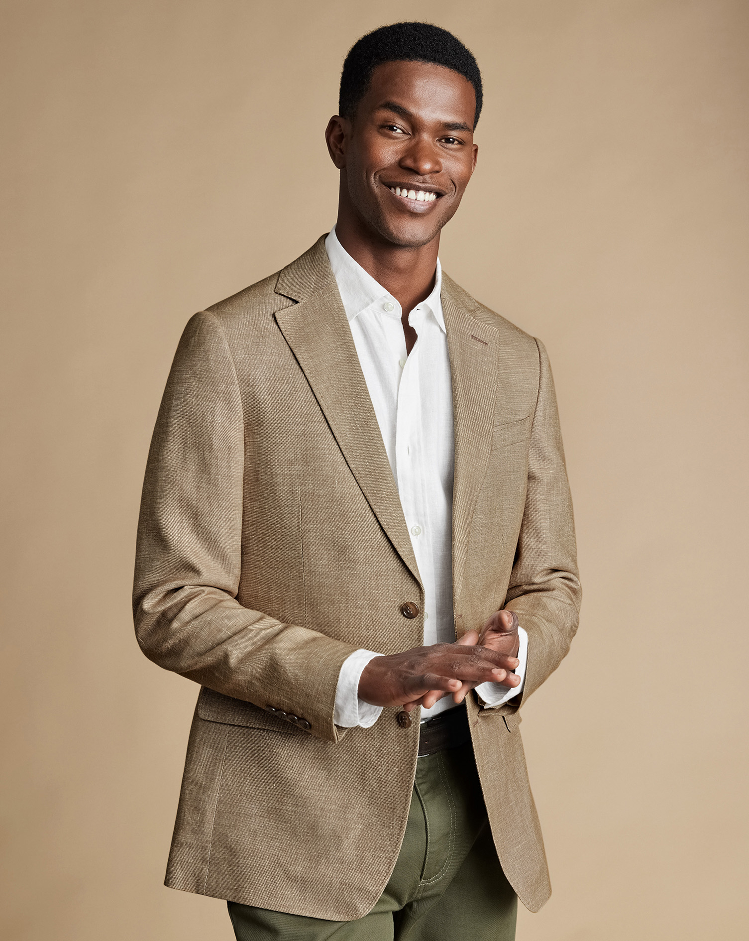 Linen Cotton Jacket - Taupe