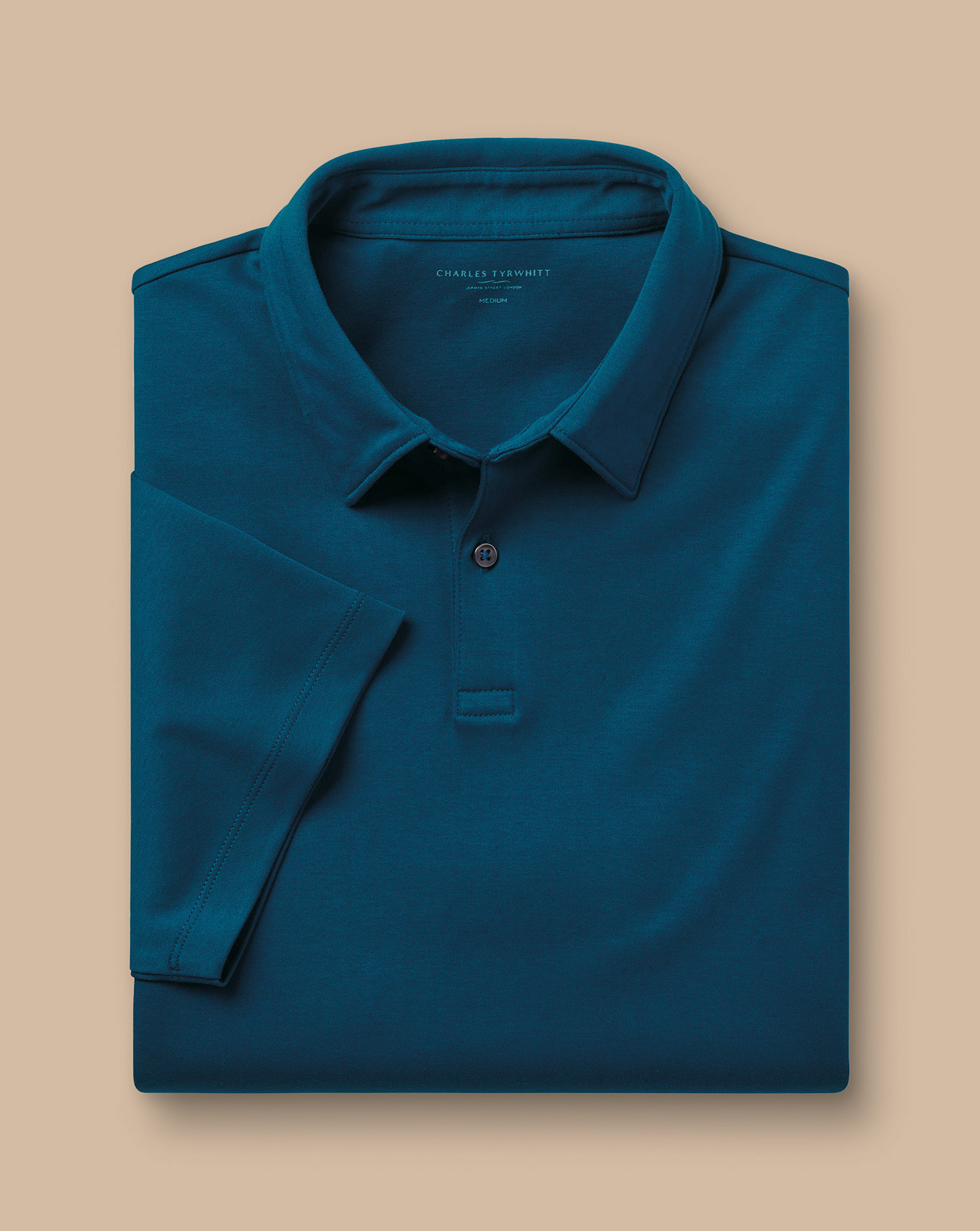 Smart Jersey Polo - Turquoise Blue