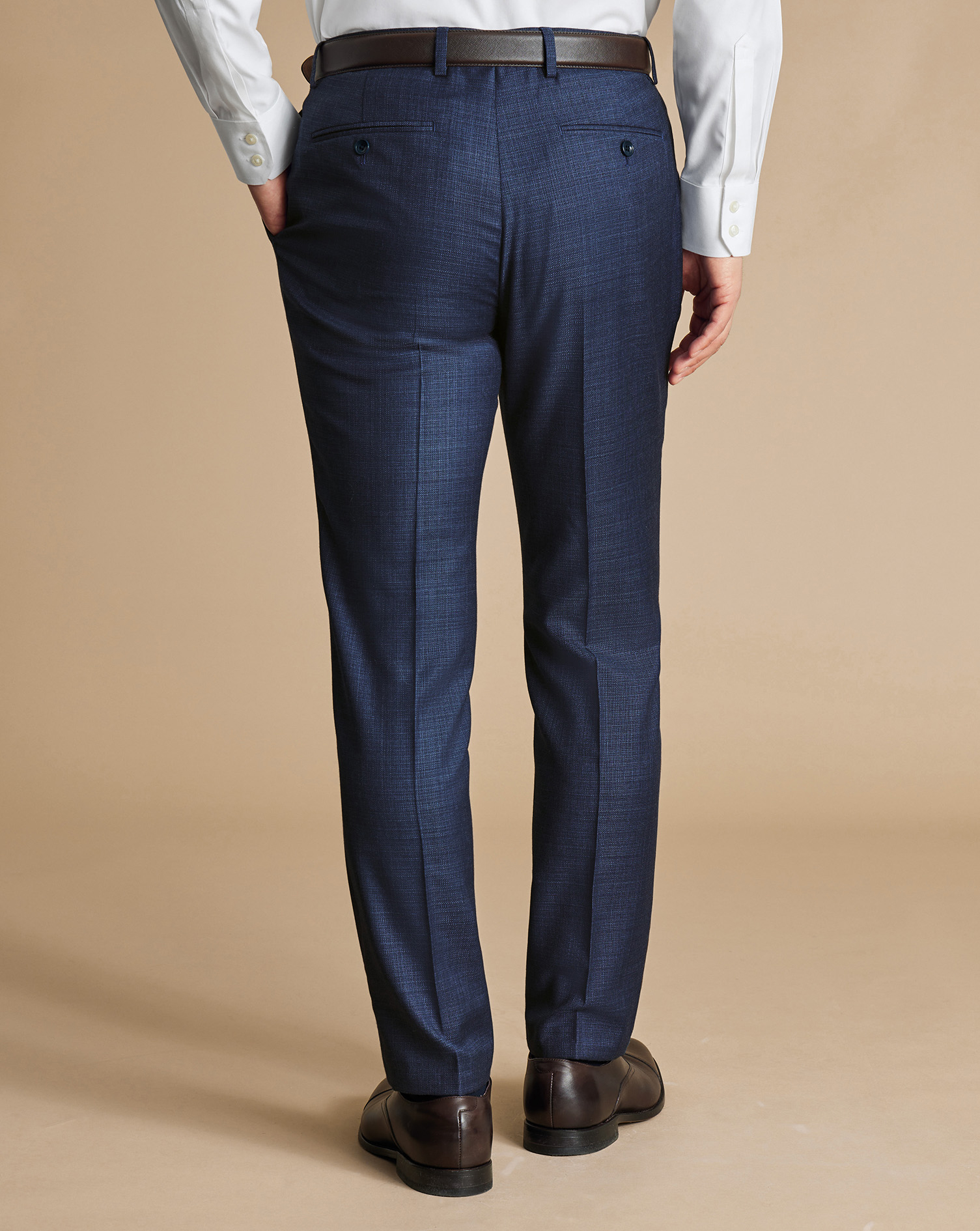 Italian Luxury Suit Trousers - Indigo Blue