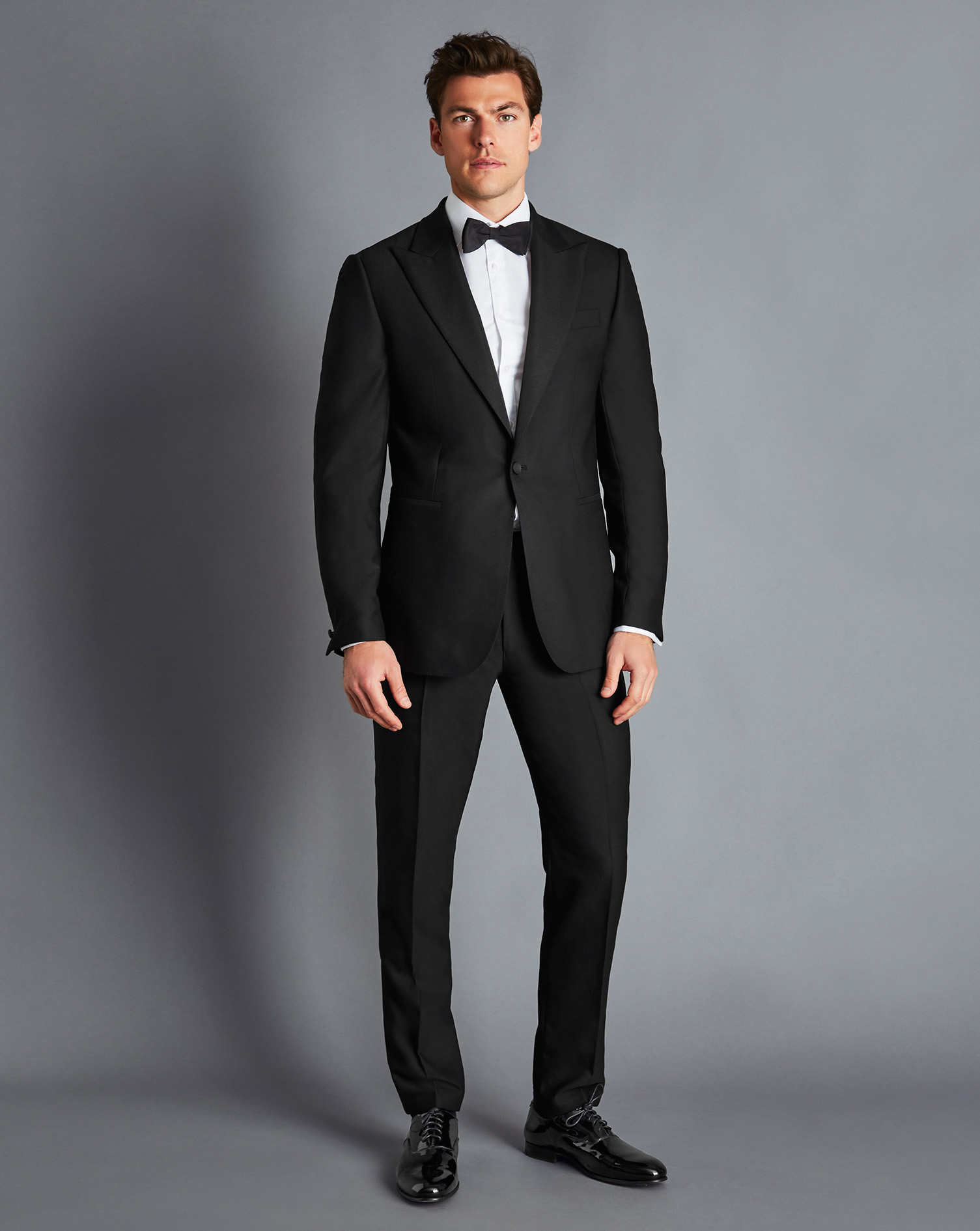 Peak Lapel Dinner Suit - Black 