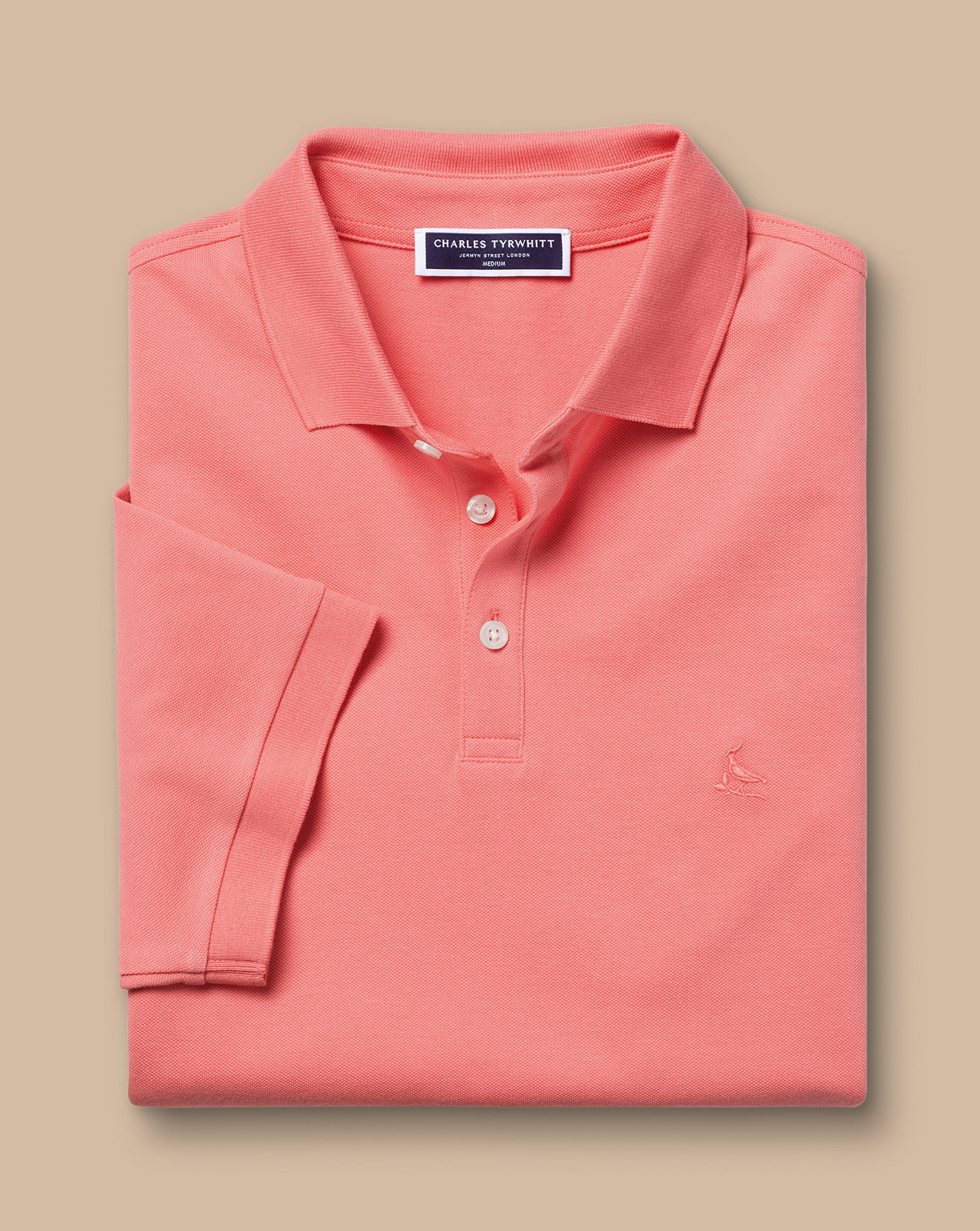 Tyrwhitt Pique Polo - Light Coral Pink