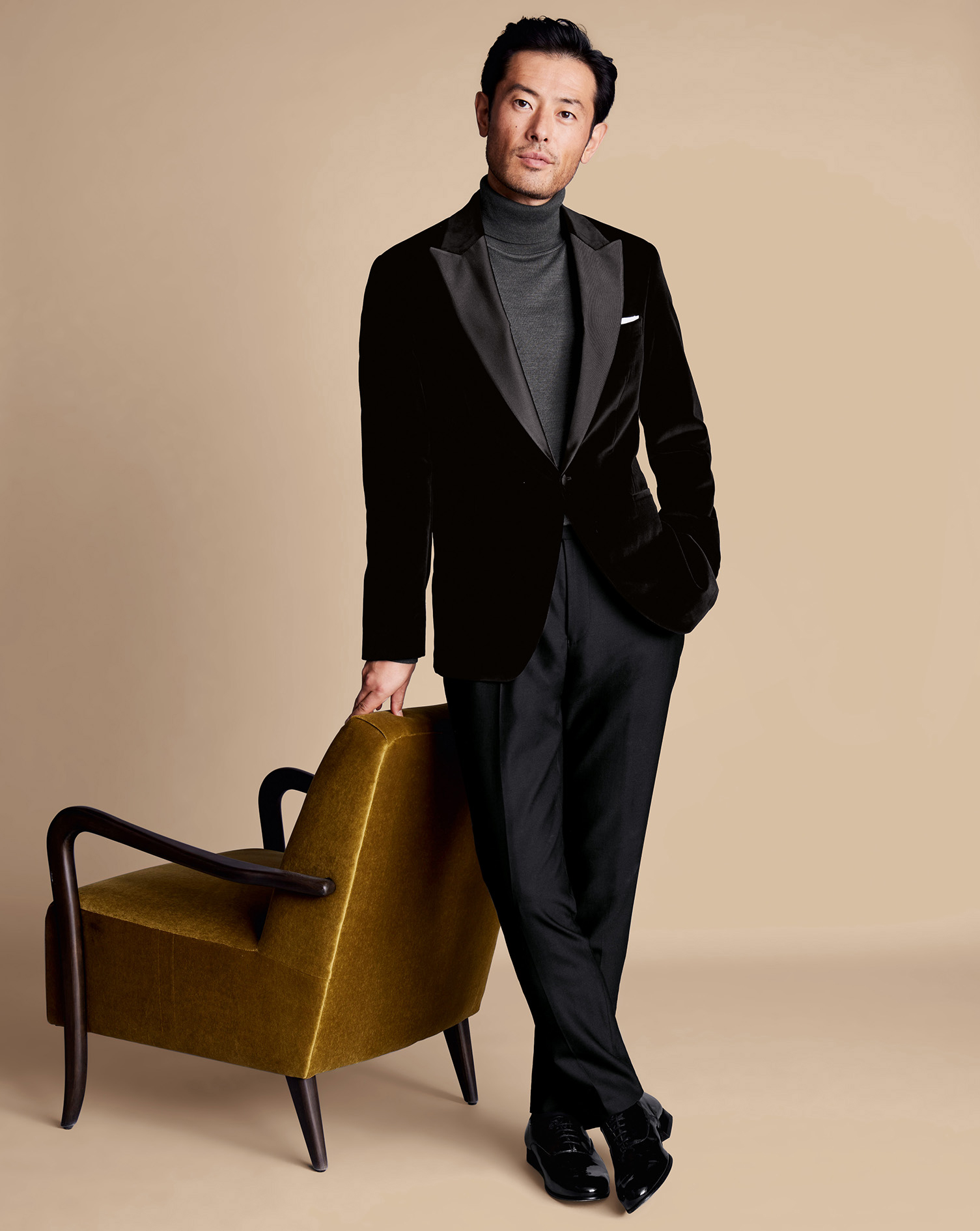 Italian Velvet Jacket - Black