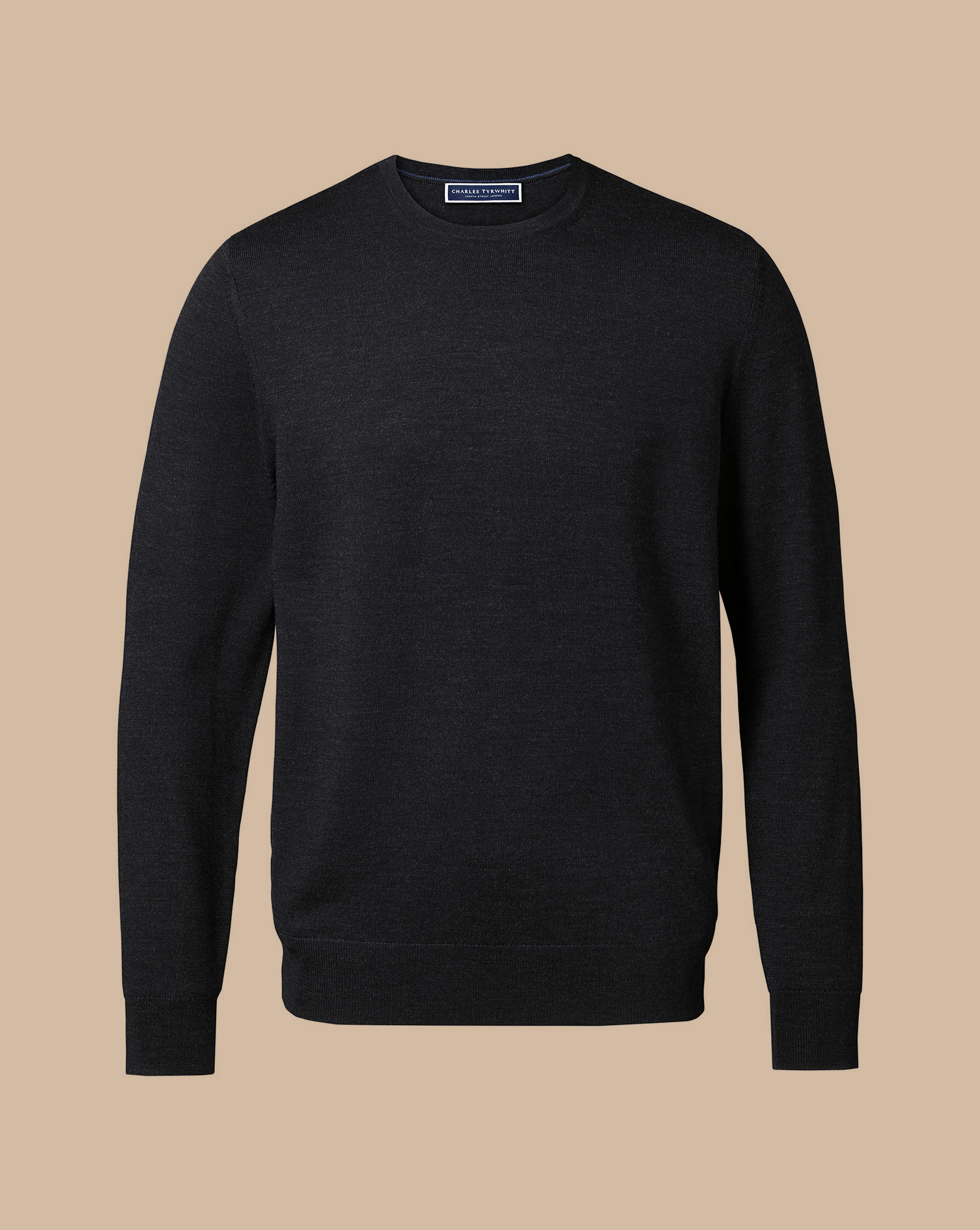 Merino Crew Neck Jumper - Charcoal Grey