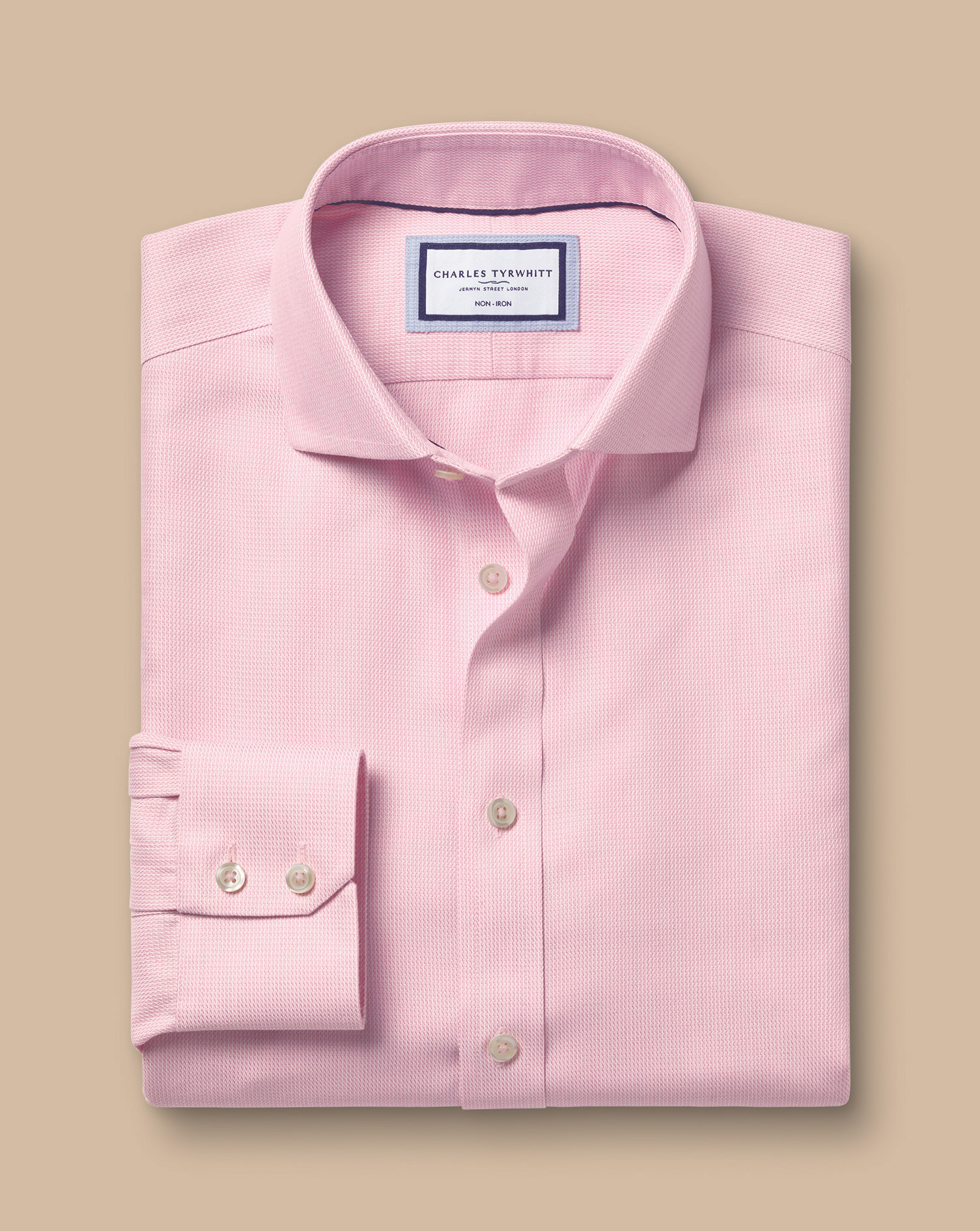 Cutaway Collar Non-Iron Mayfair Weave Shirt - Pink