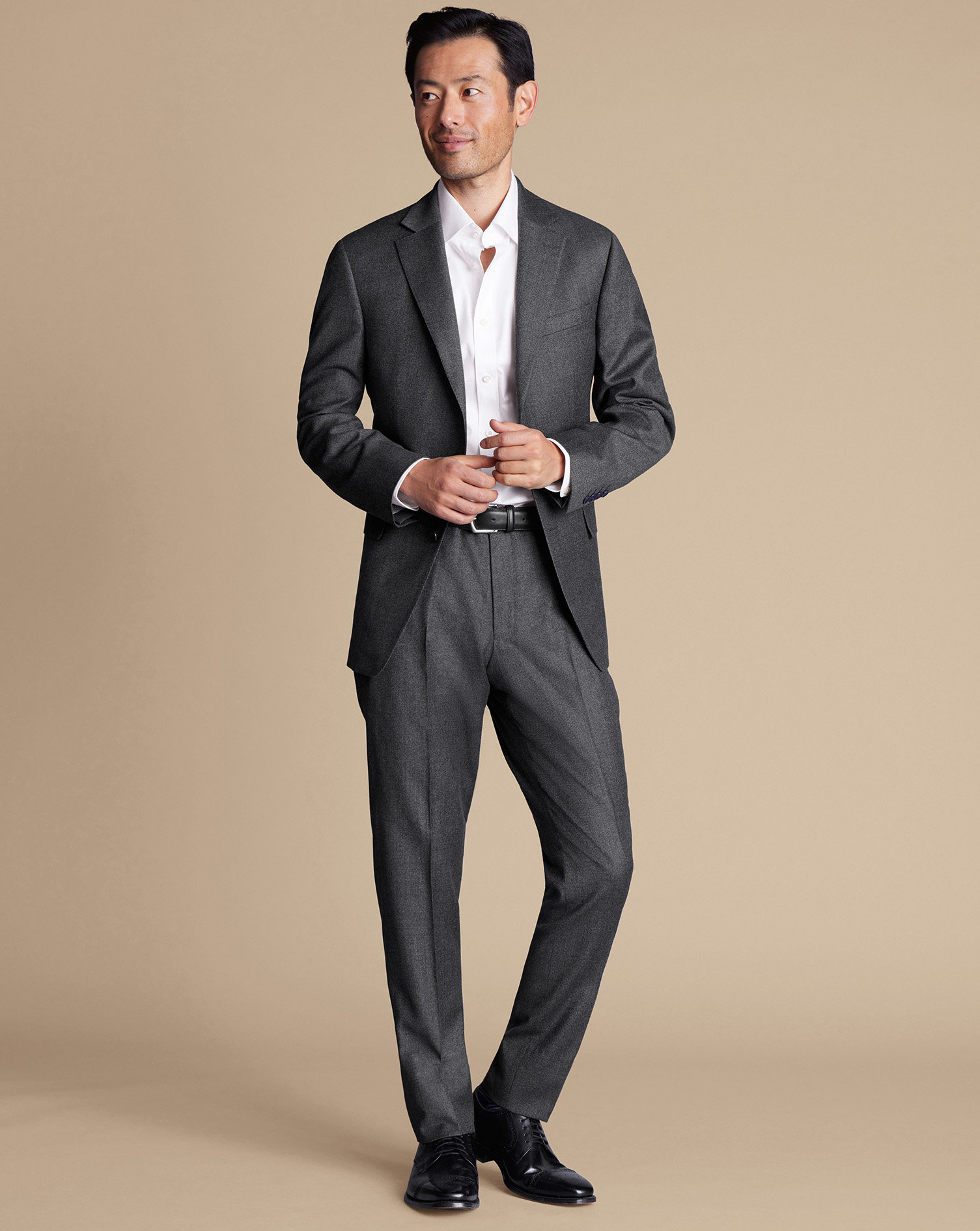 Italian Pindot Suit Jacket - Grey