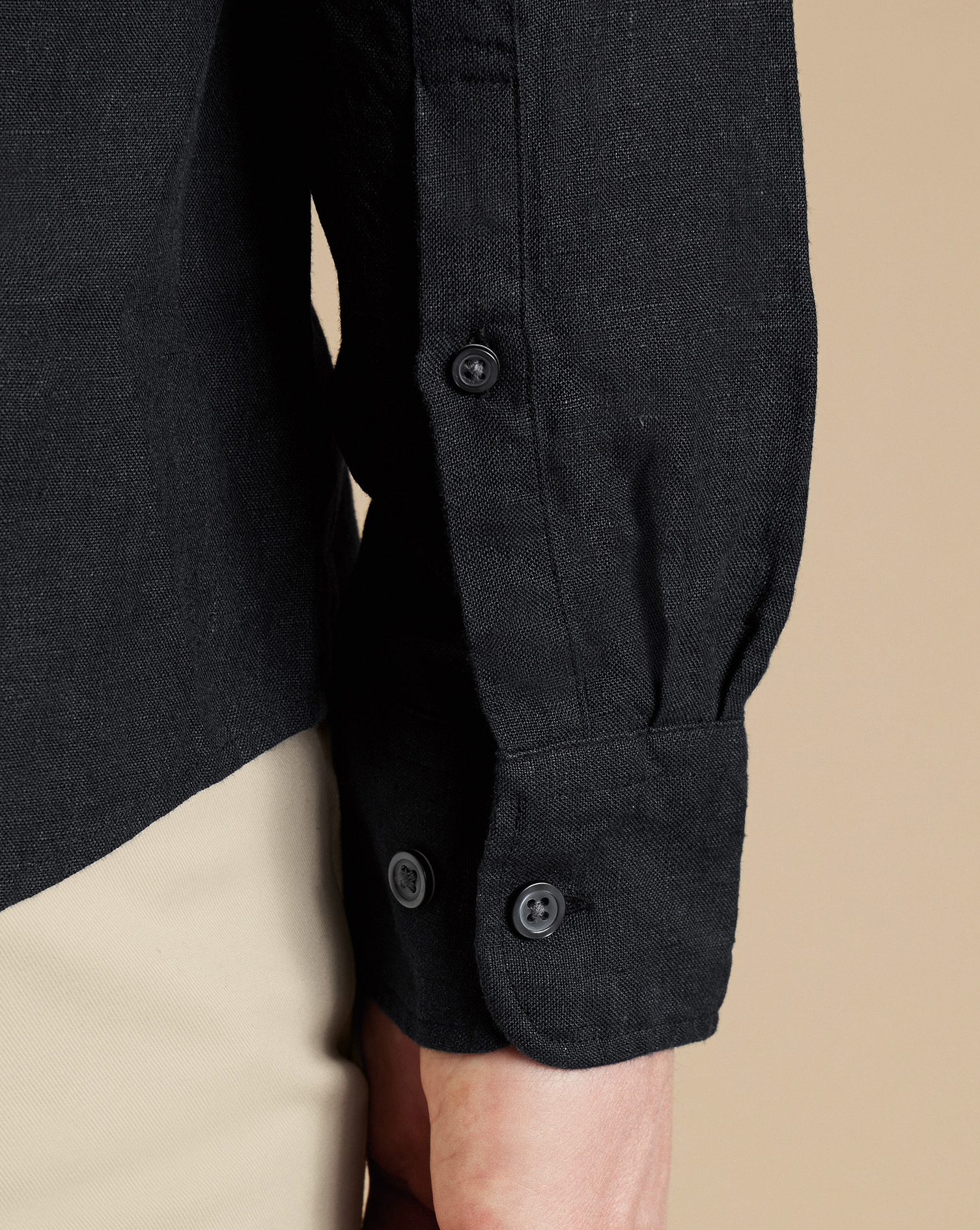 Pure Linen Shirt - Black