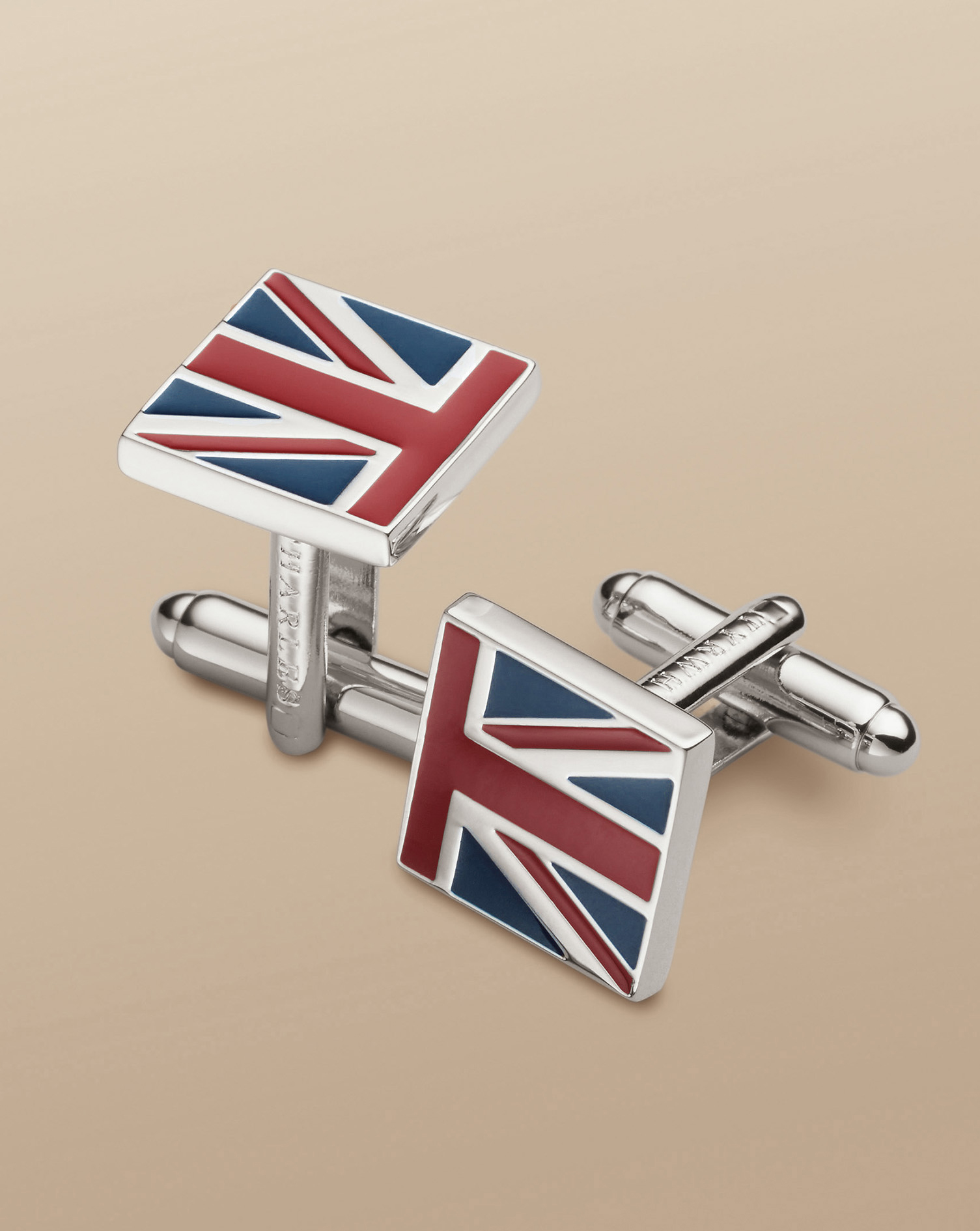 Union Jack Cufflink - Navy & Red