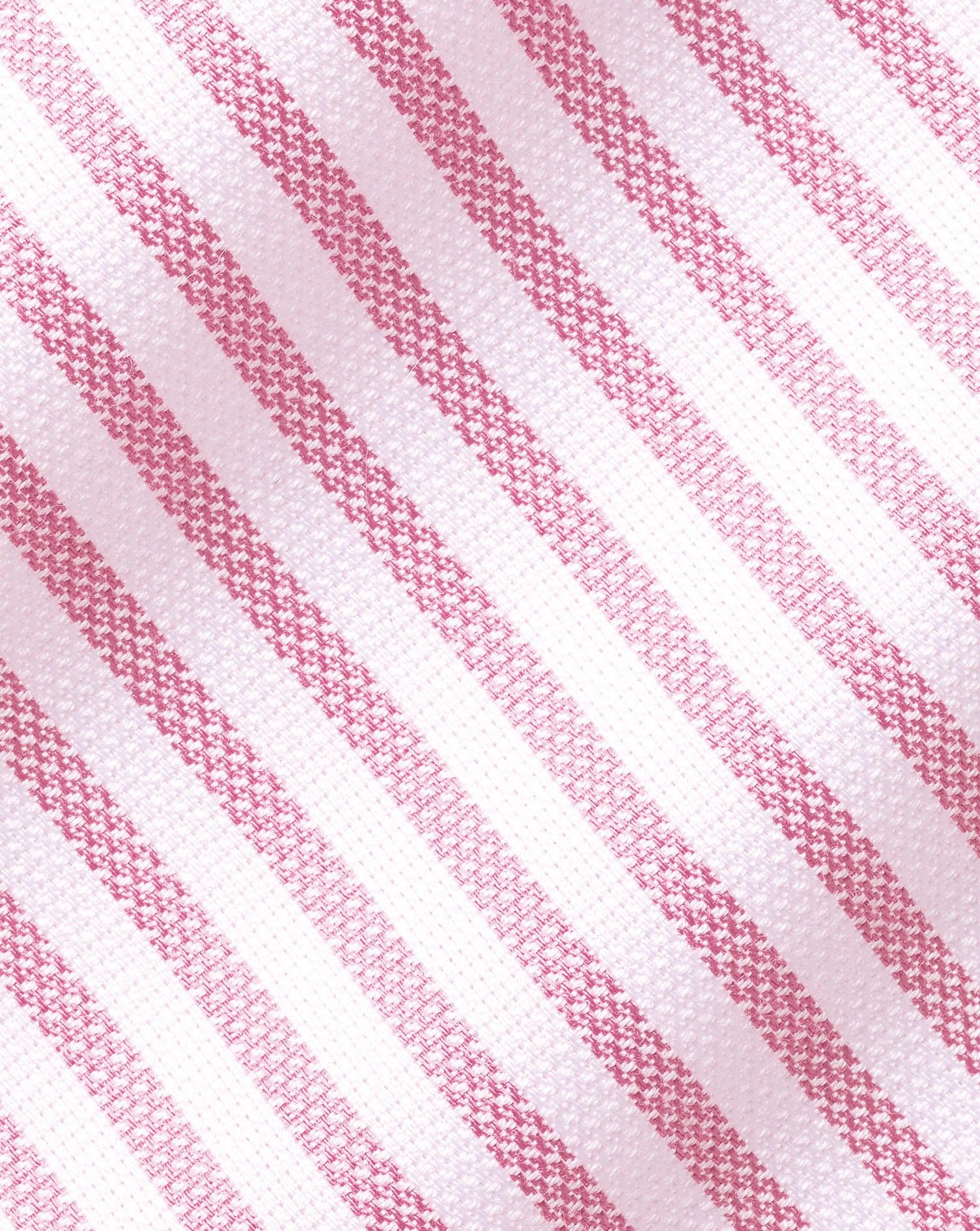 Non-Iron Royal Oxford Butcher Stripe Shirt - Pink