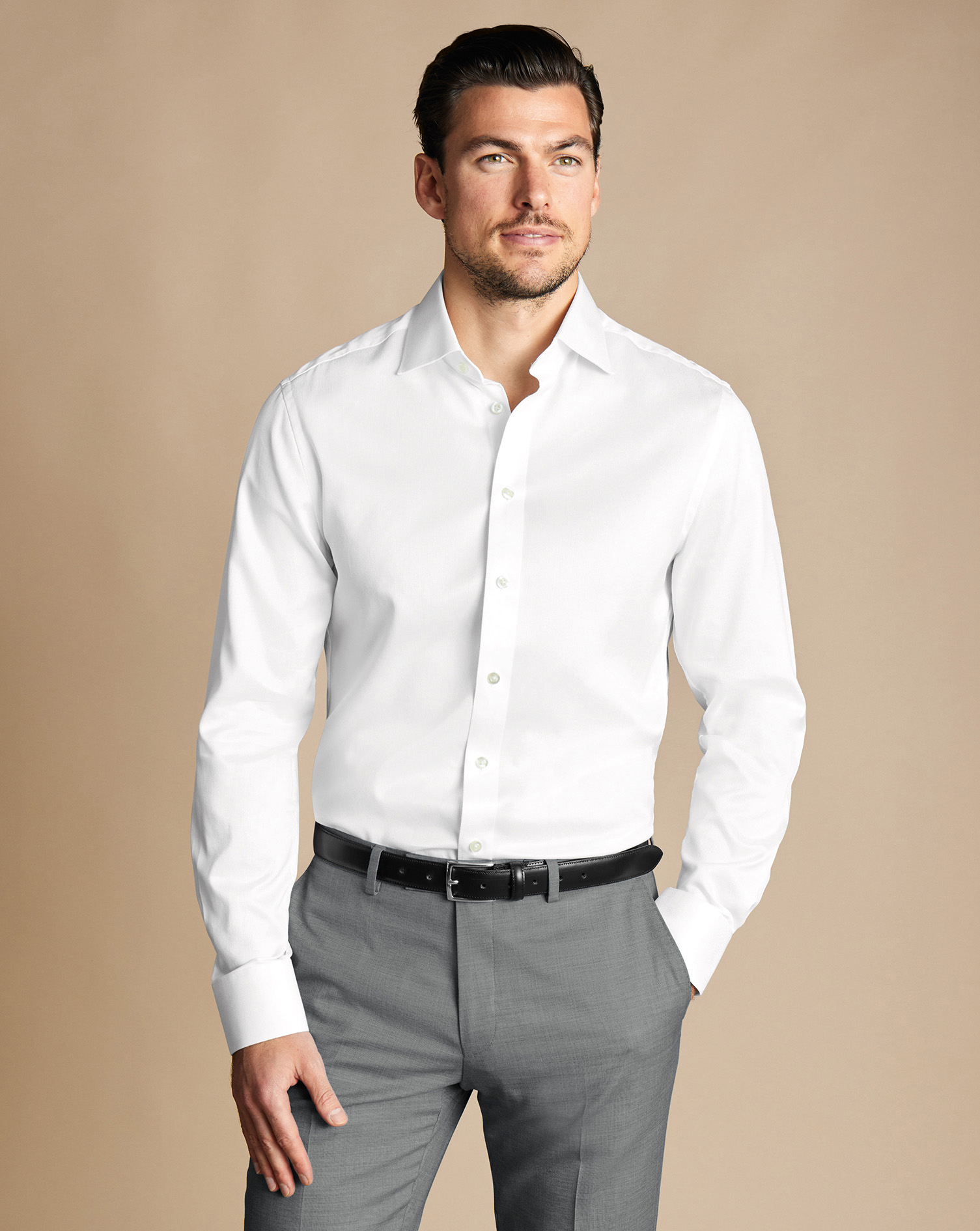 Luxury Windsor Weave Shirt - White