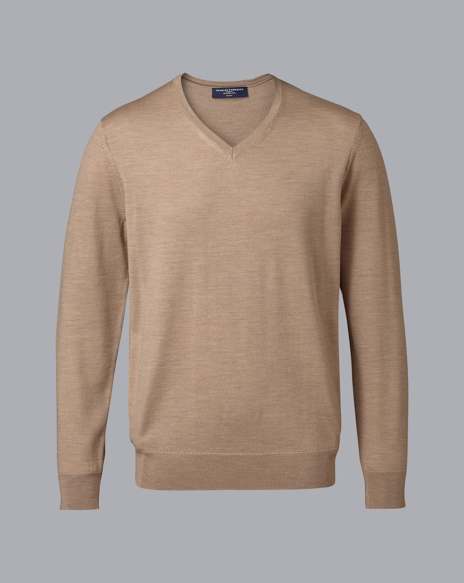 Merino V-Neck Jumper - Oatmeal