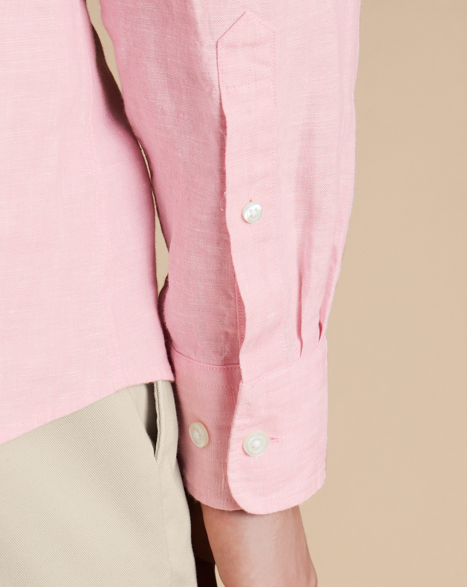 Pure Linen Shirt - Pink