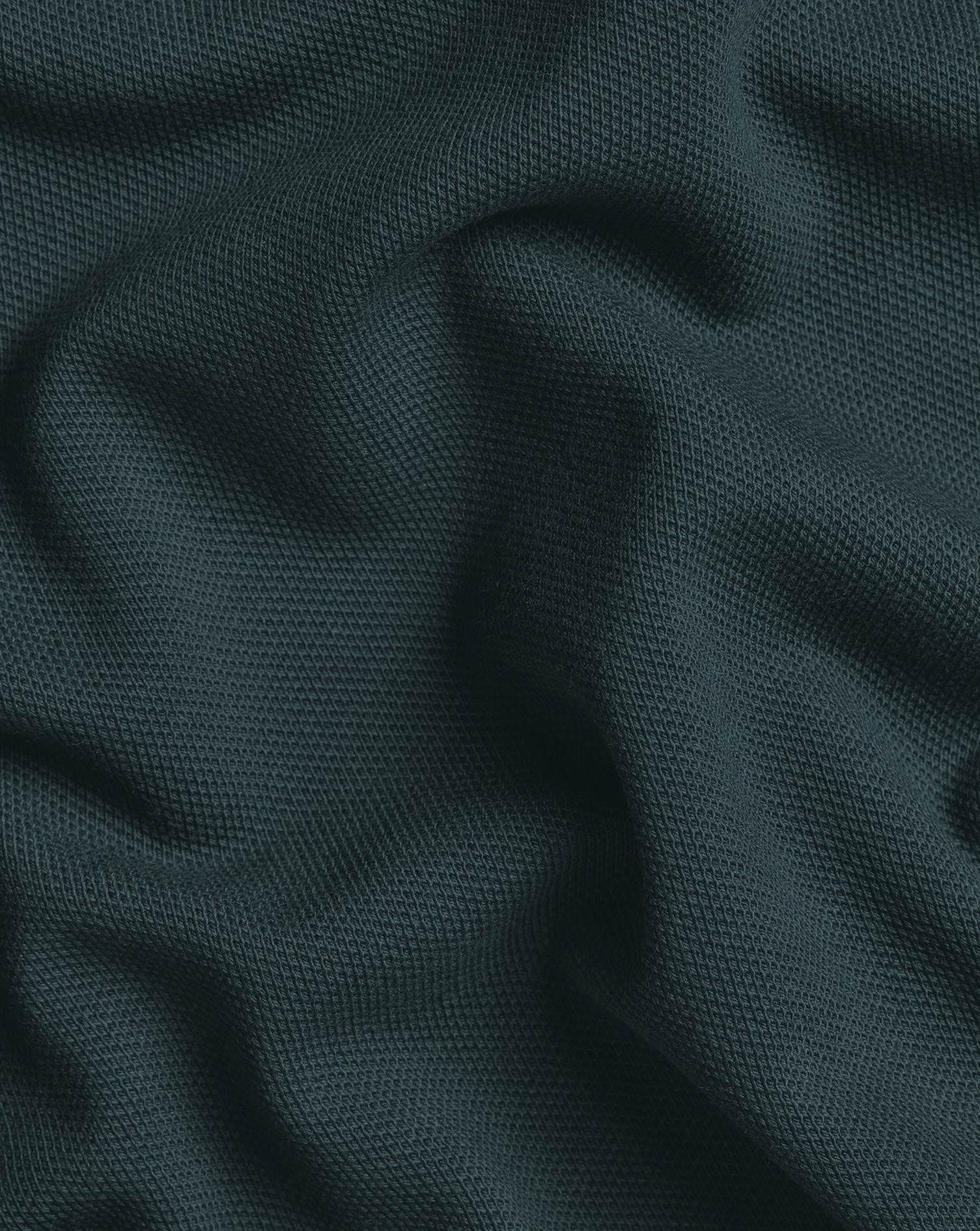 Long Sleeve Tyrwhitt Pique Polo - Teal Green