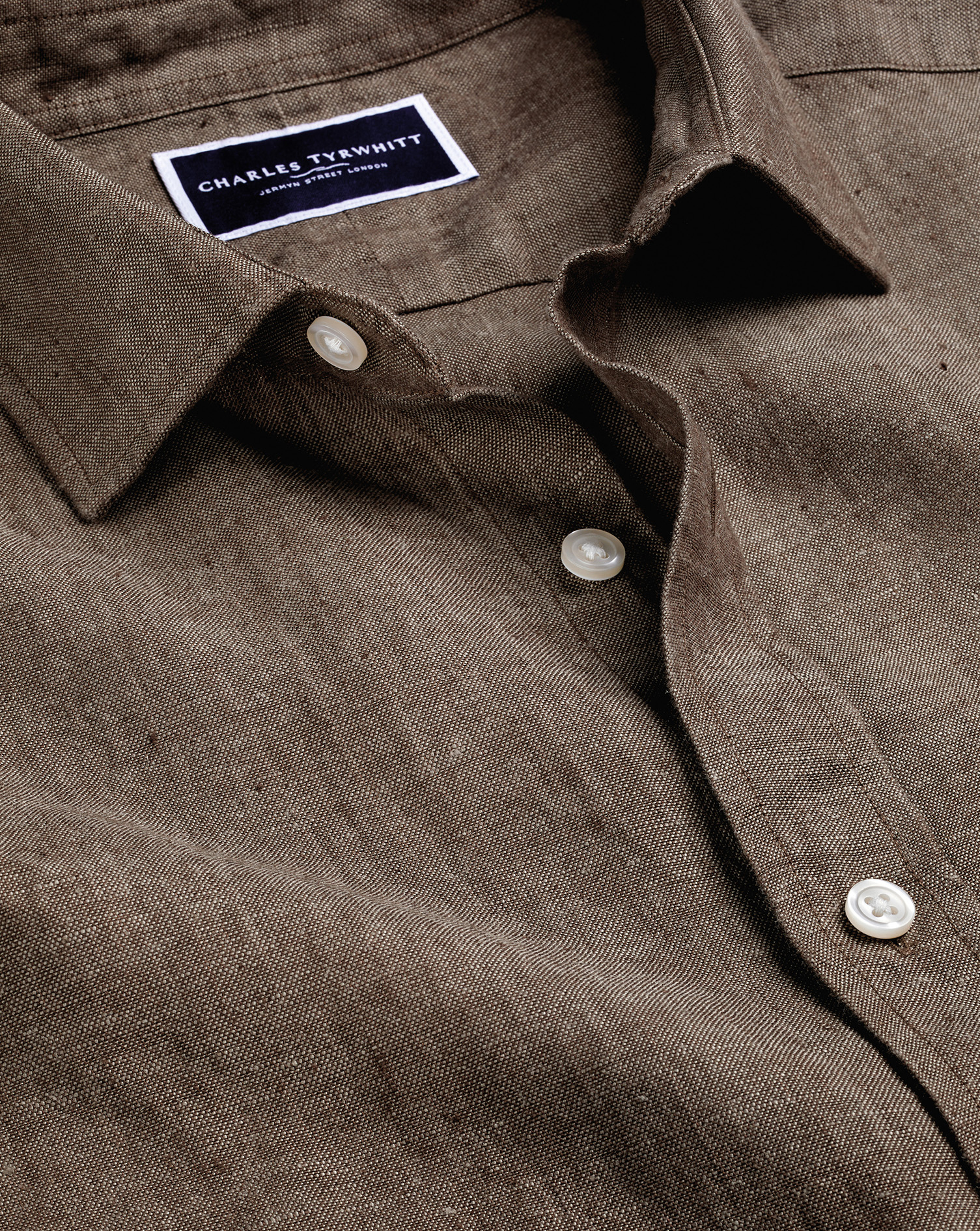 Pure Linen Shirt - Mocha