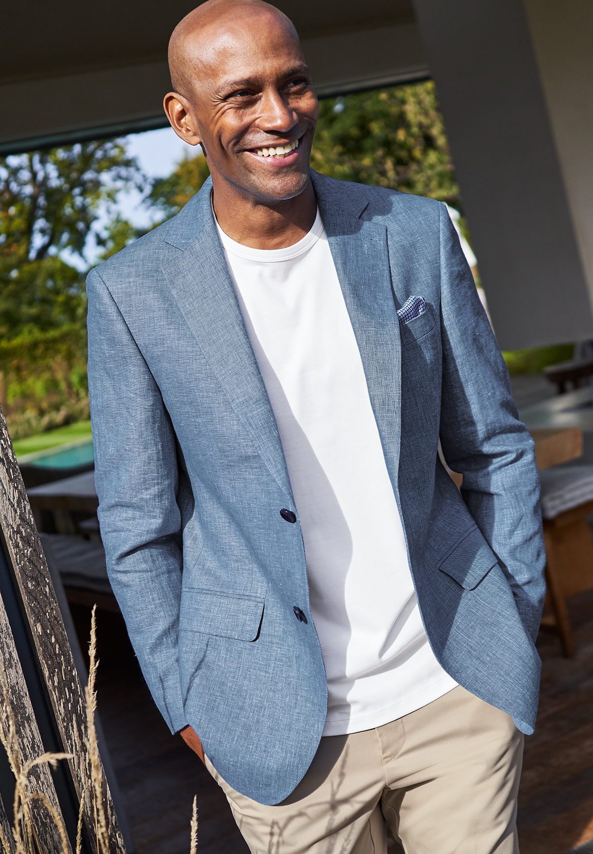 light blue linen blazer mens