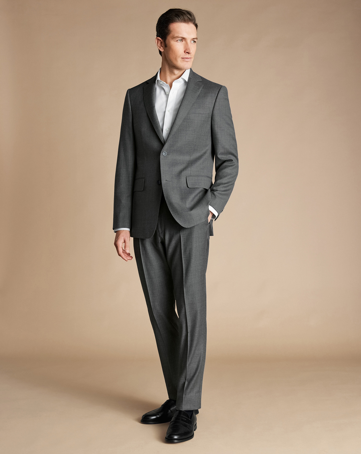 Italian Luxury Suit Trousers  - Grey