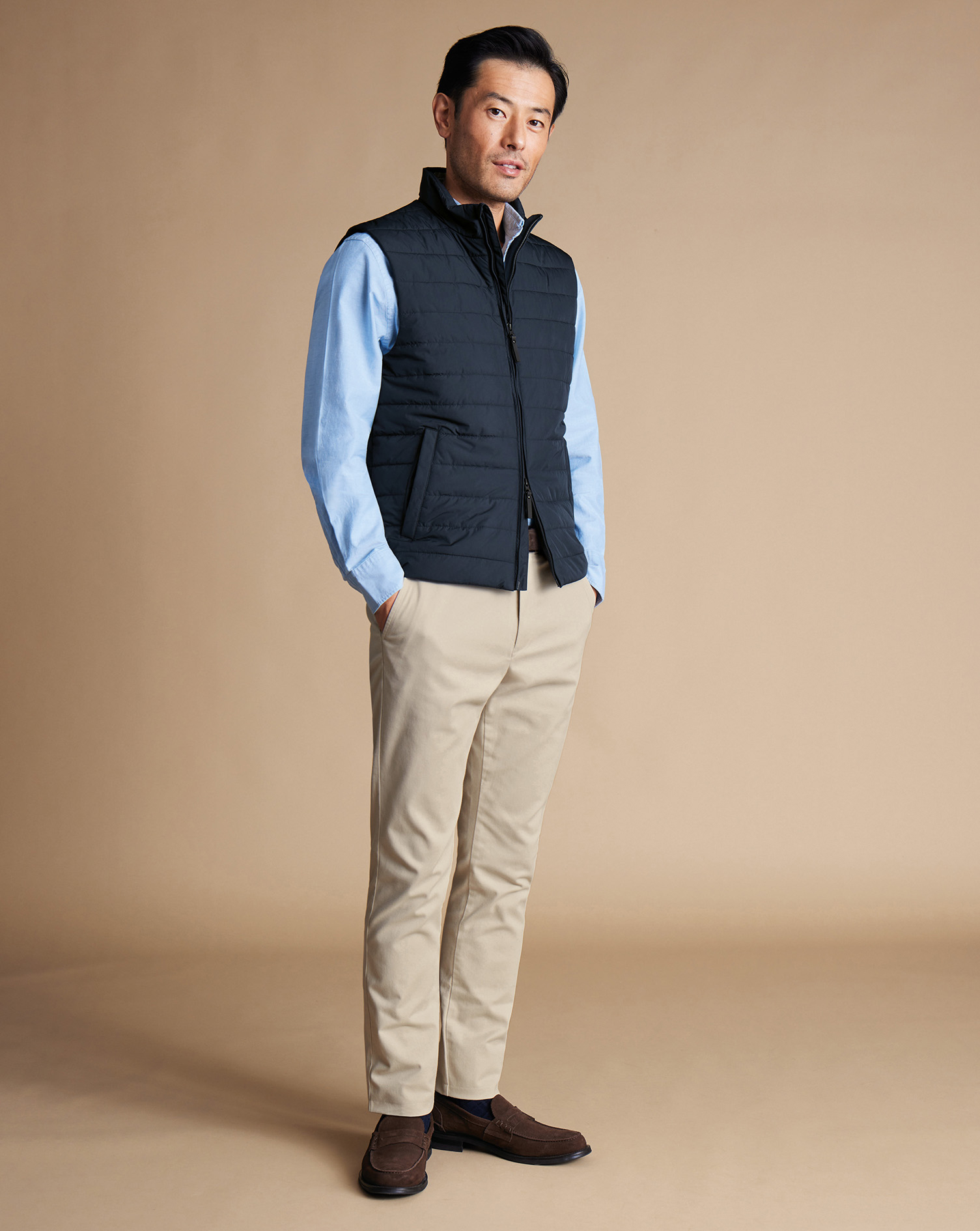 Lightweight Quilted Gilet  - Navy