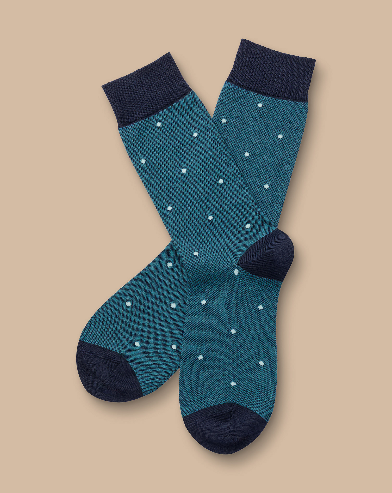 Spot Socks - Teal Green