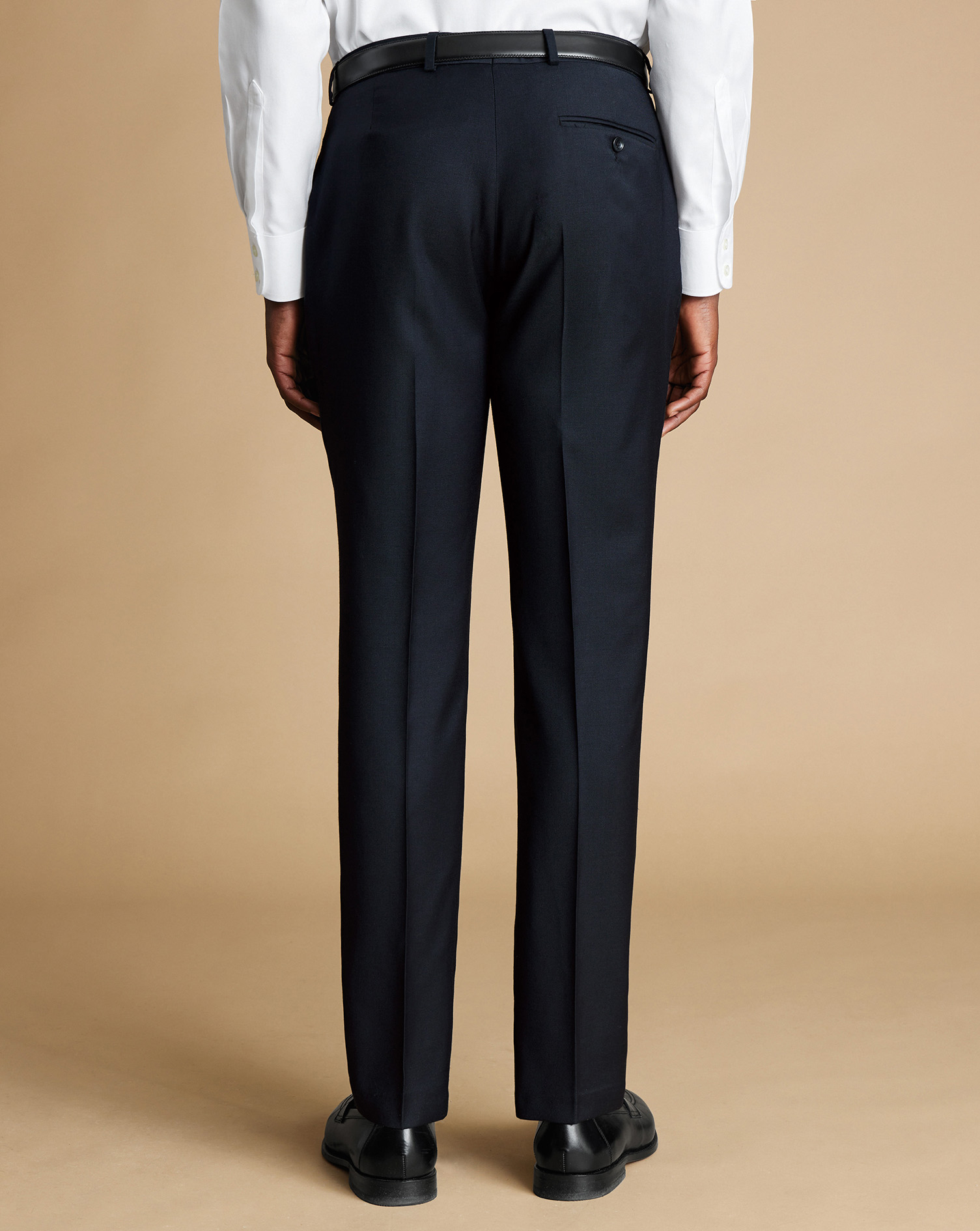 Natural Stretch Twill Suit Trousers - Navy