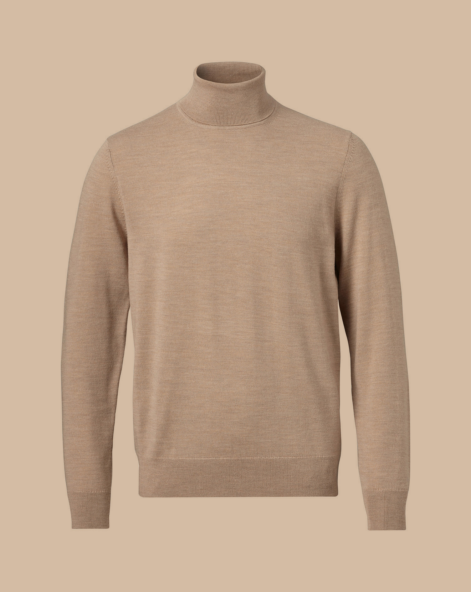 Merino Roll Neck Jumper - Oatmeal