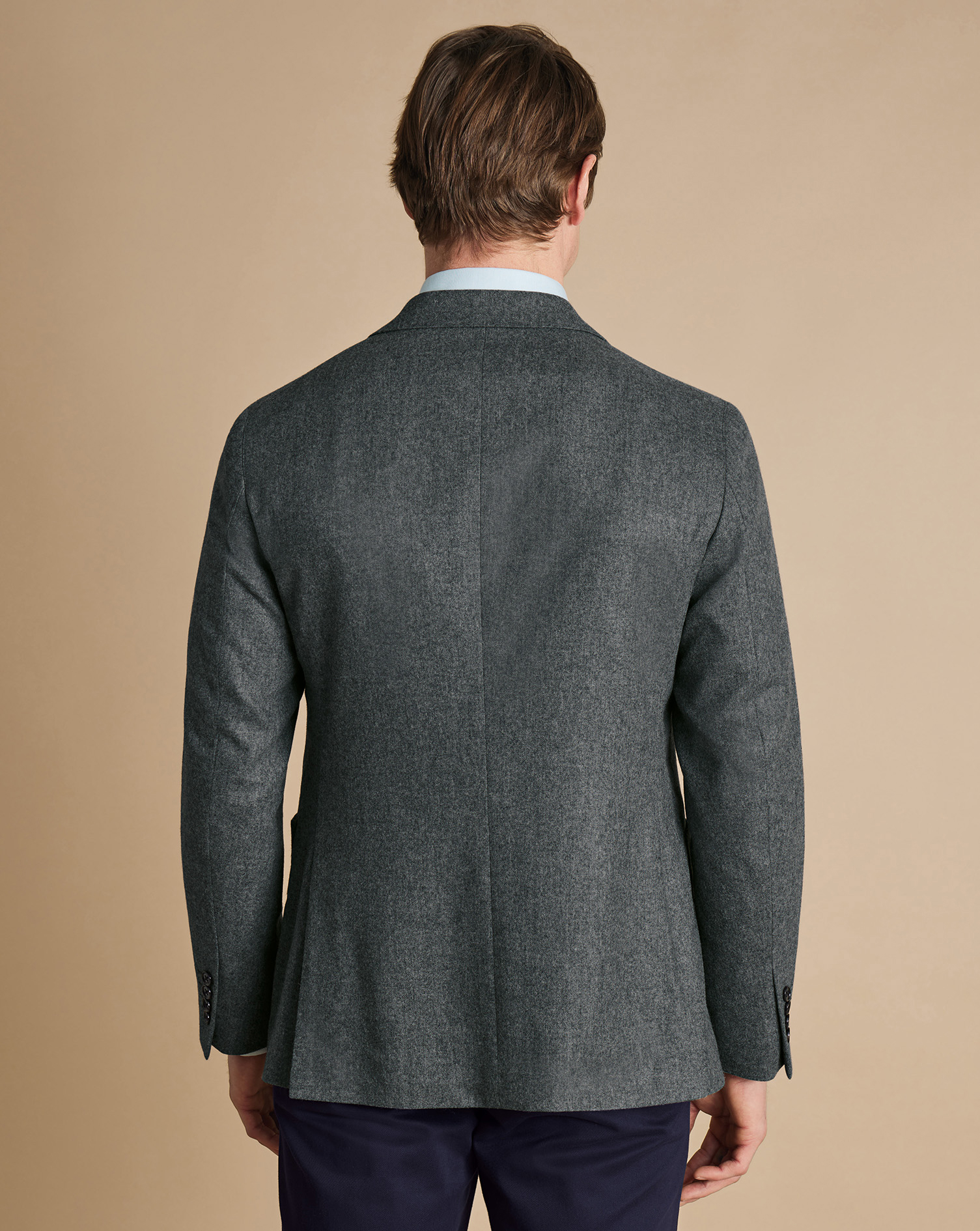 Unstructured Wool Jacket - Grey