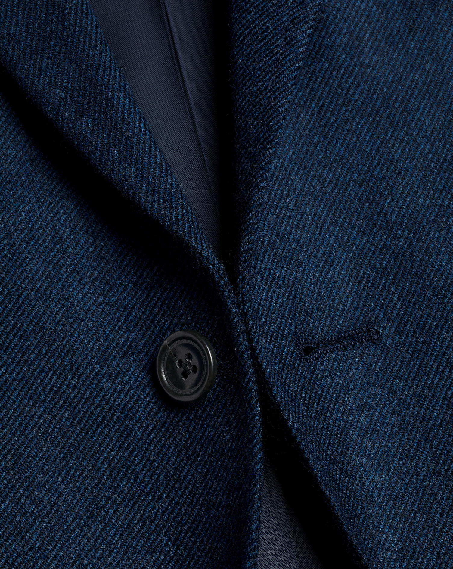 Wool Texture Twill Jacket - Steel Blue